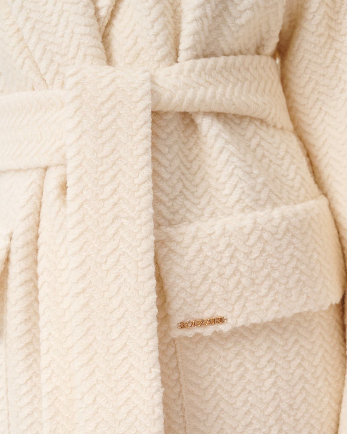 полупальто из фактурной шерсти