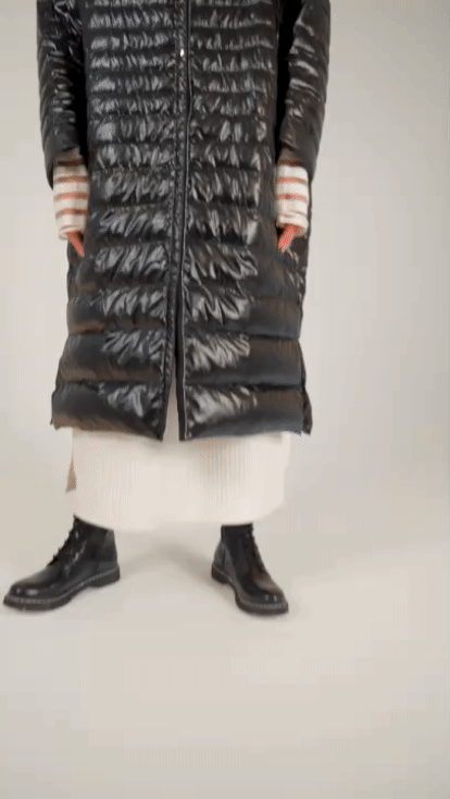 ультралегкий пуховик миди