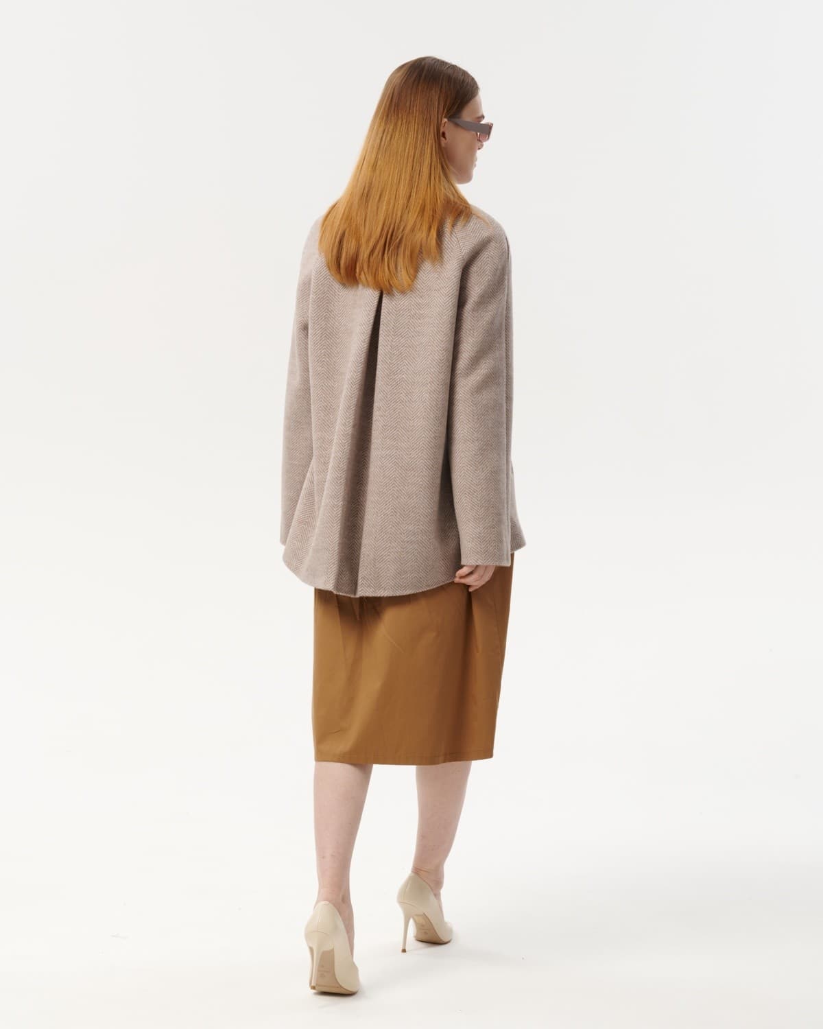 фирменное двубортное полупальто