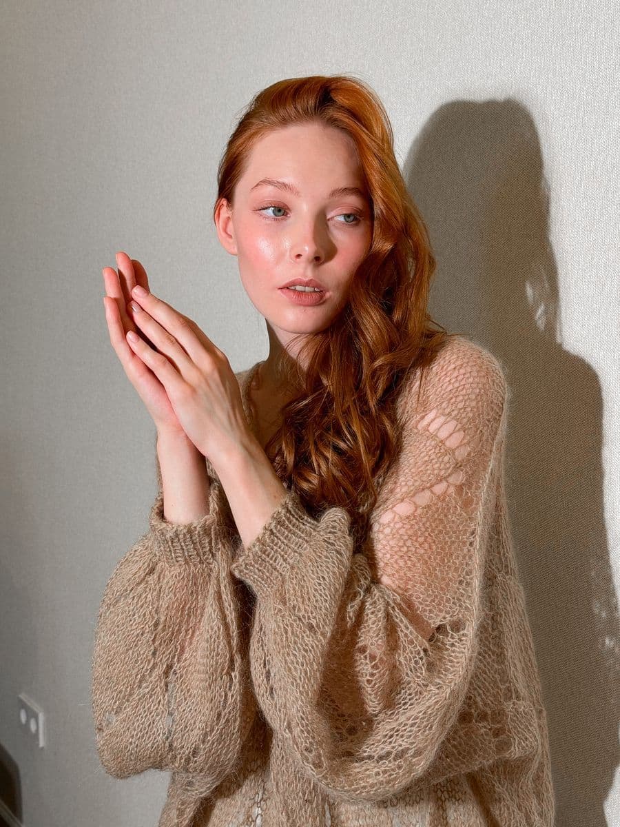 кардиган-паутинка ажурной вязки