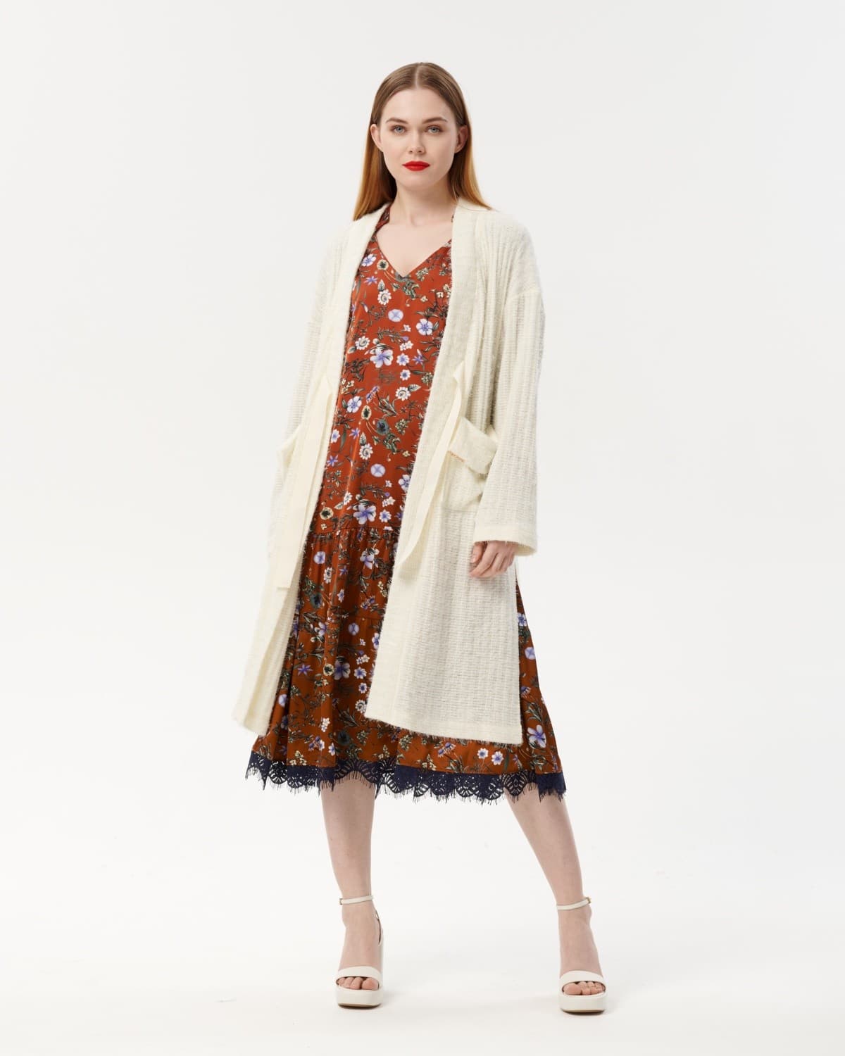 кардиган крупной вязки