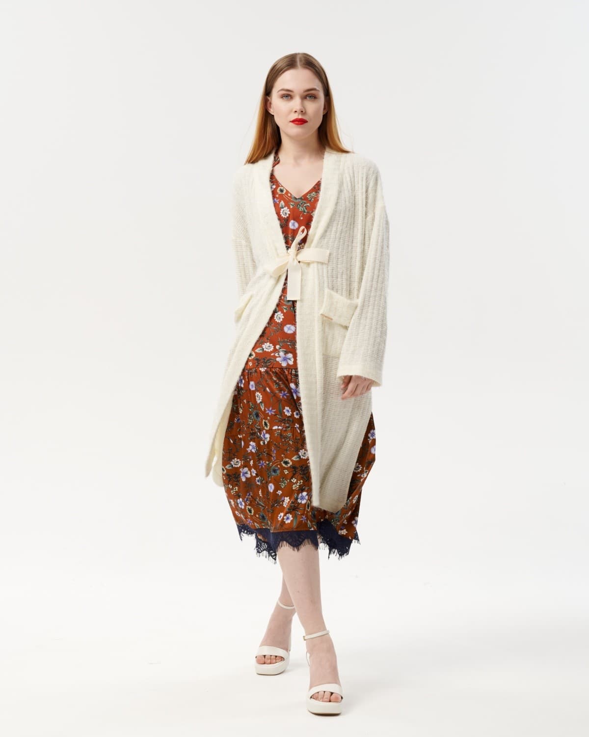 кардиган крупной вязки