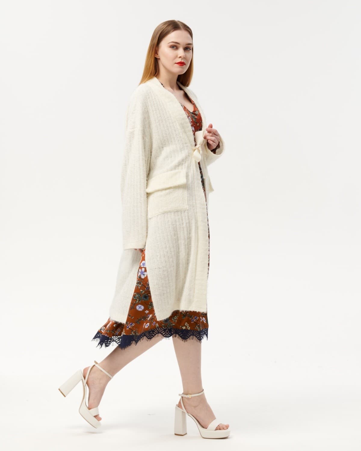 кардиган крупной вязки