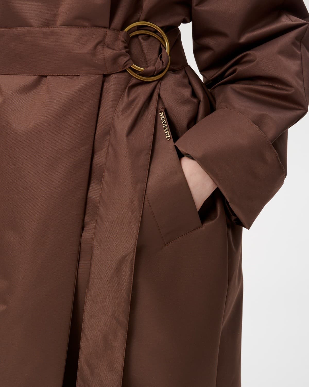 двубортный непромокаемый плащ оверсайз