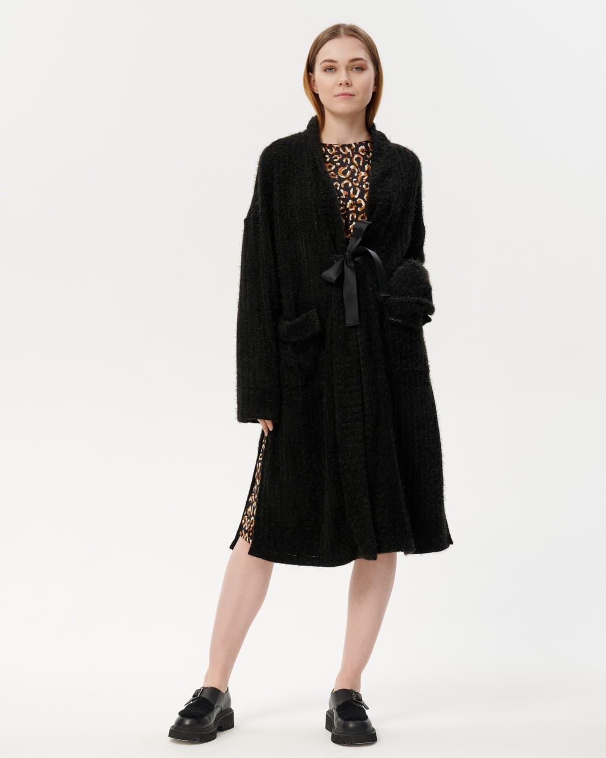 кардиган крупной вязки