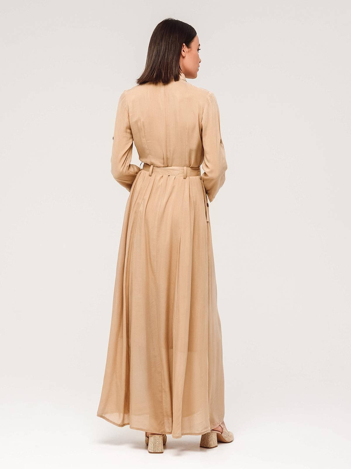 платье макси в стиле сафари