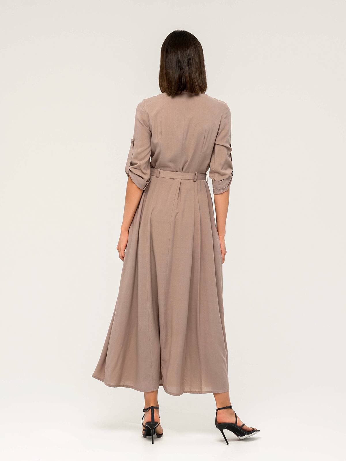 платье макси в стиле сафари