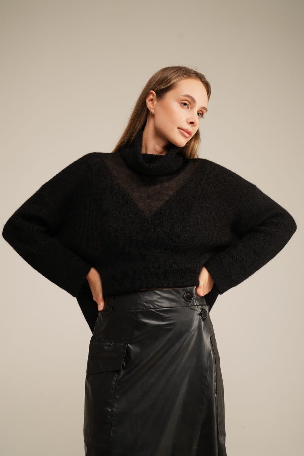 юбка из экокожи