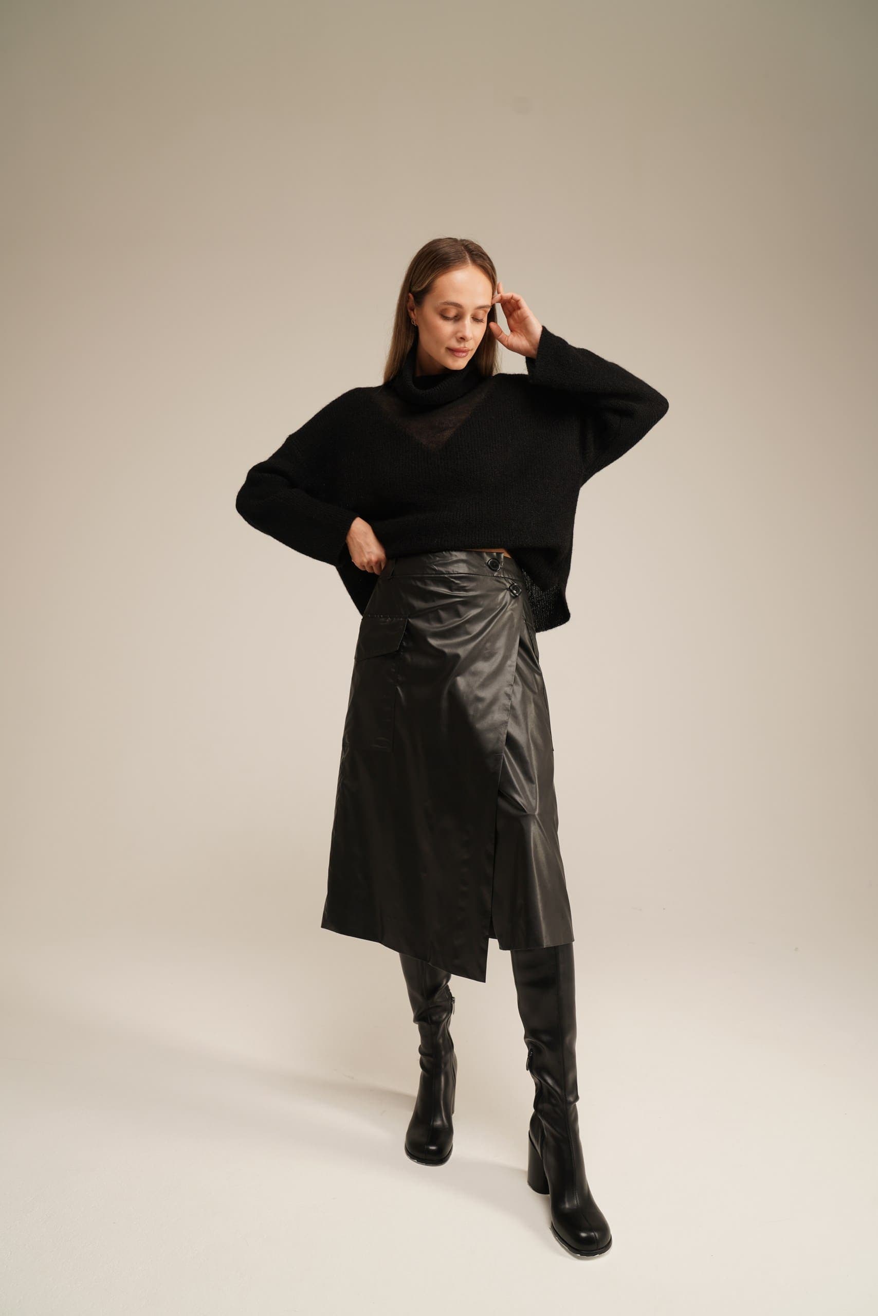 юбка из экокожи