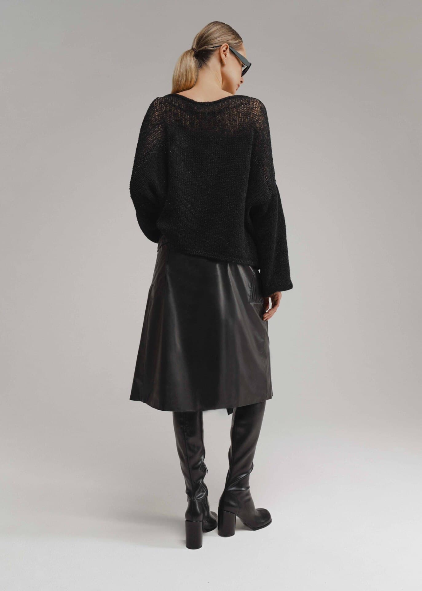 джемпер ручной работы с люрексной нитью