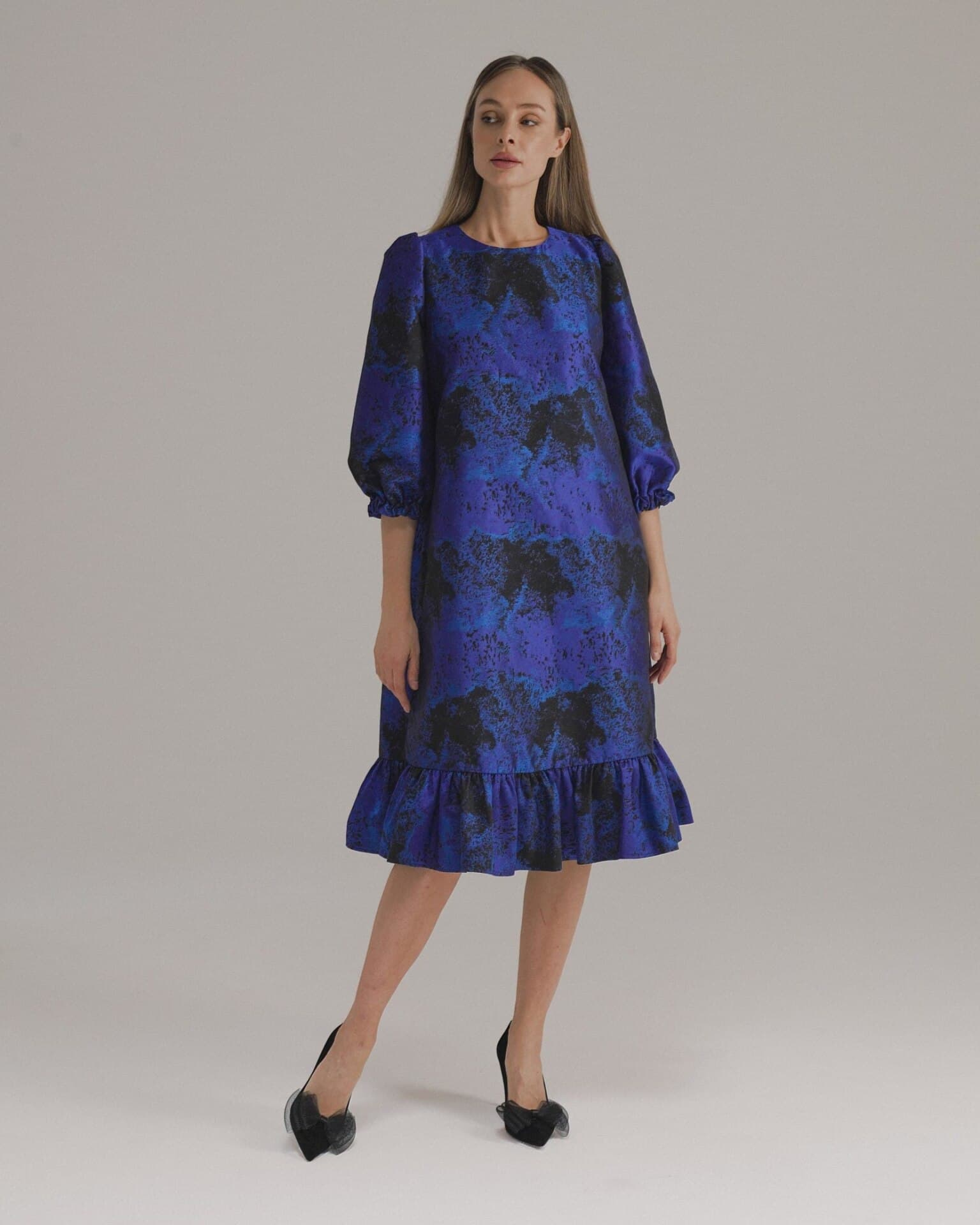 вечернее платье а-силуэта