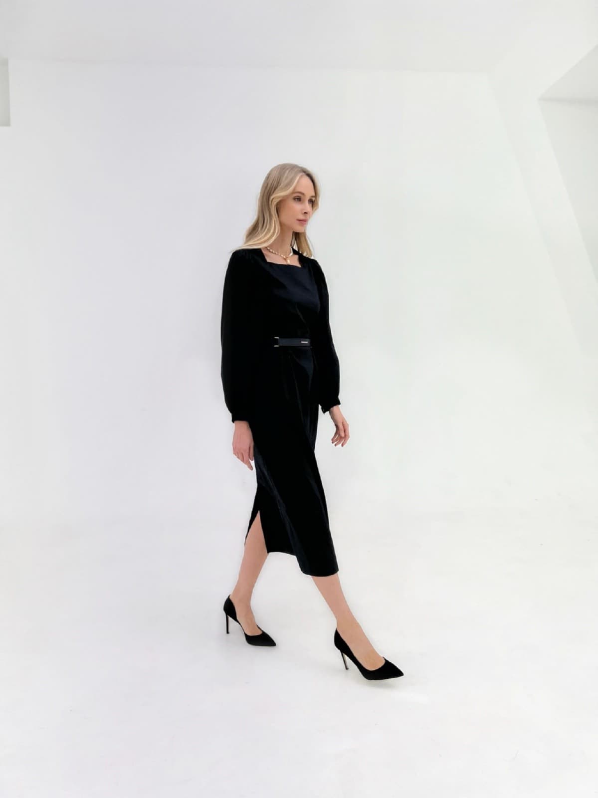 элегантное платье миди