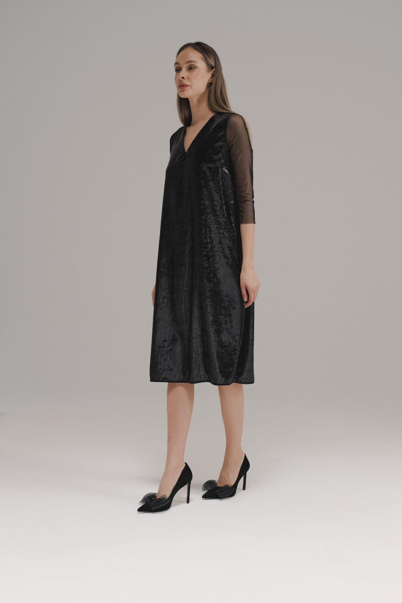 вечернее платье, расшитое пайетками