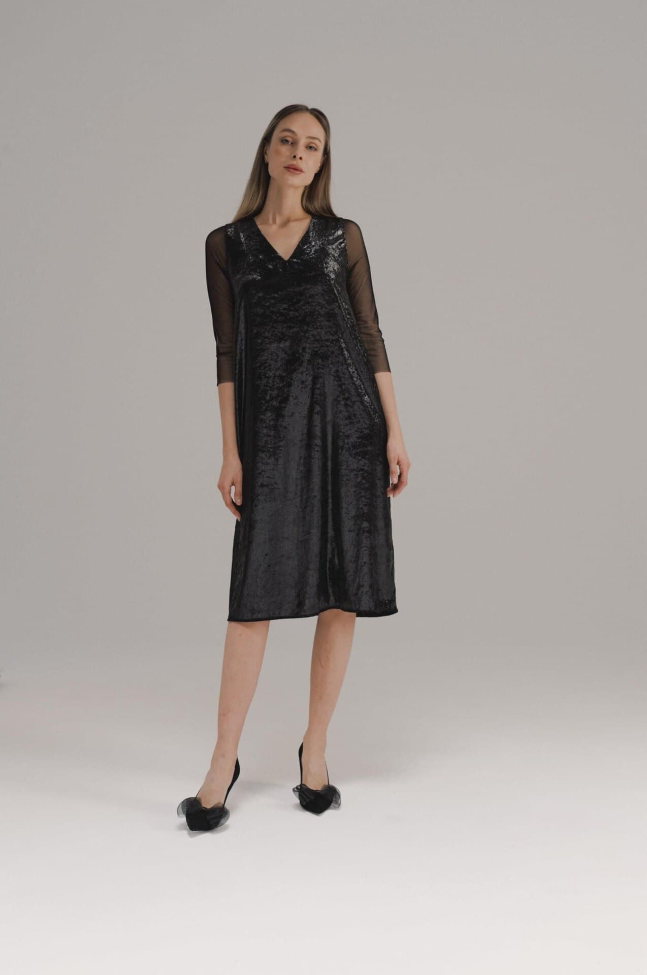 вечернее платье, расшитое пайетками