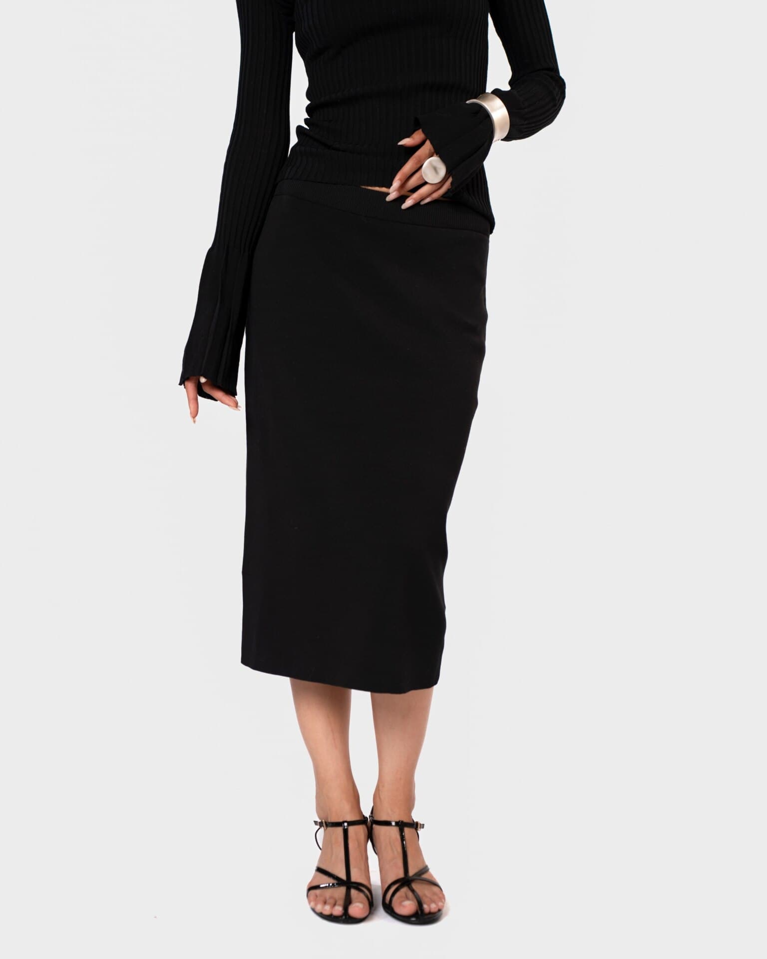 Трикотажная юбка-стрейч