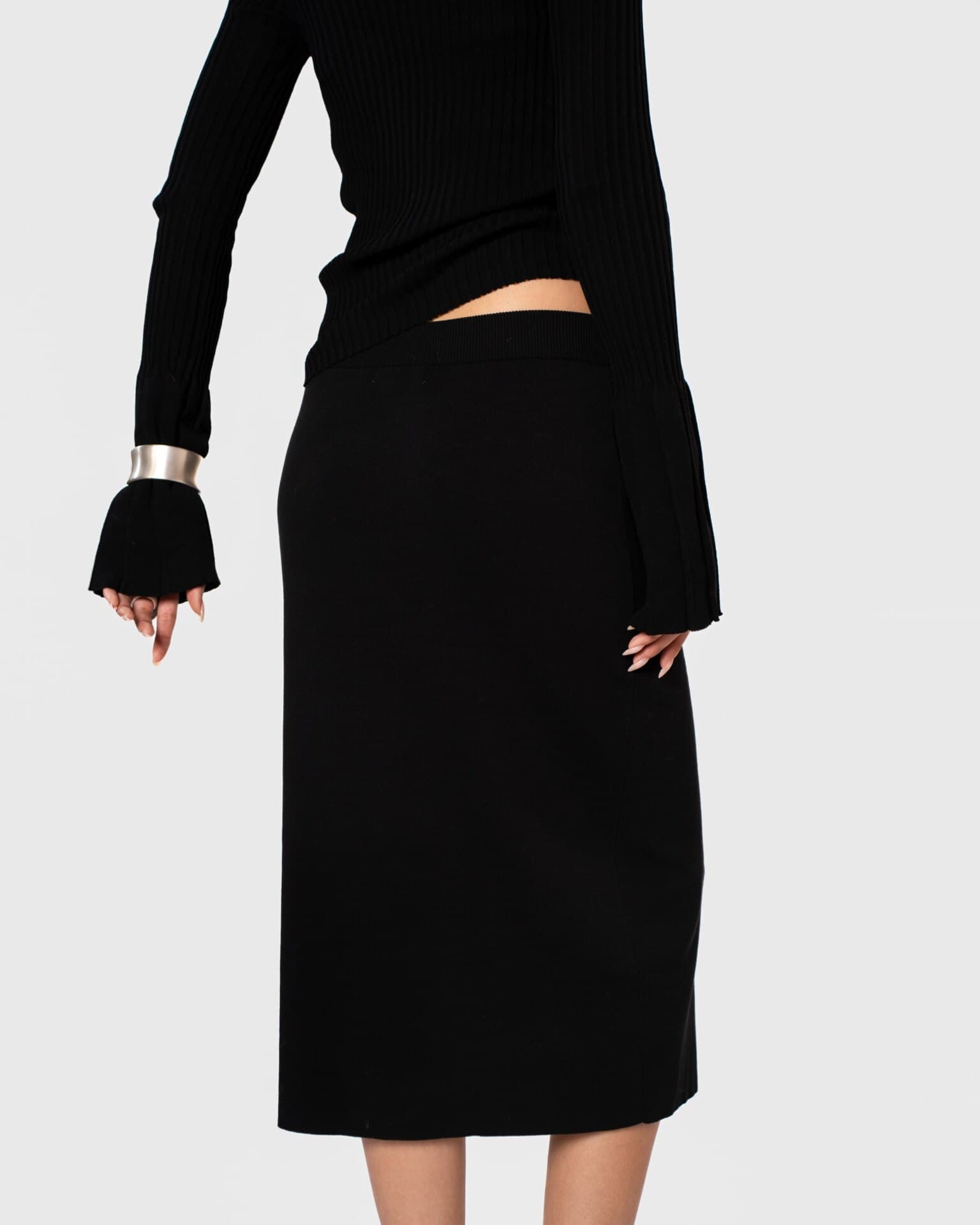 Трикотажная юбка-стрейч