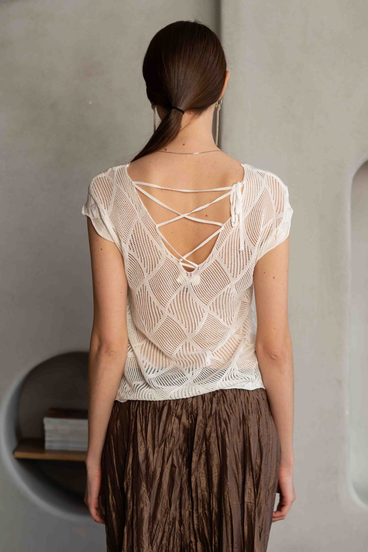 топ ажурной вязки