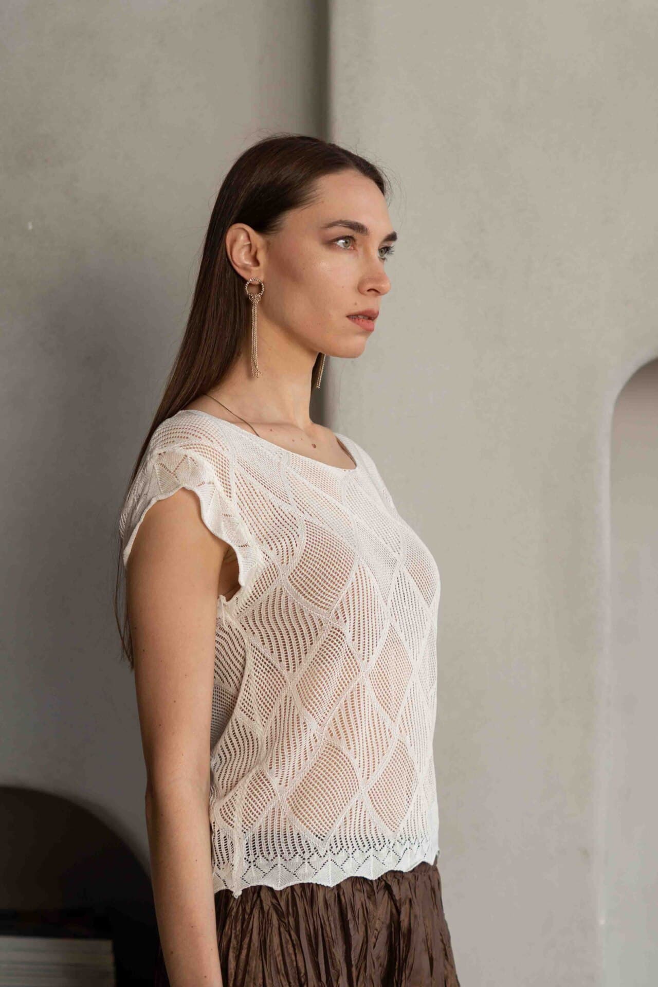 топ ажурной вязки