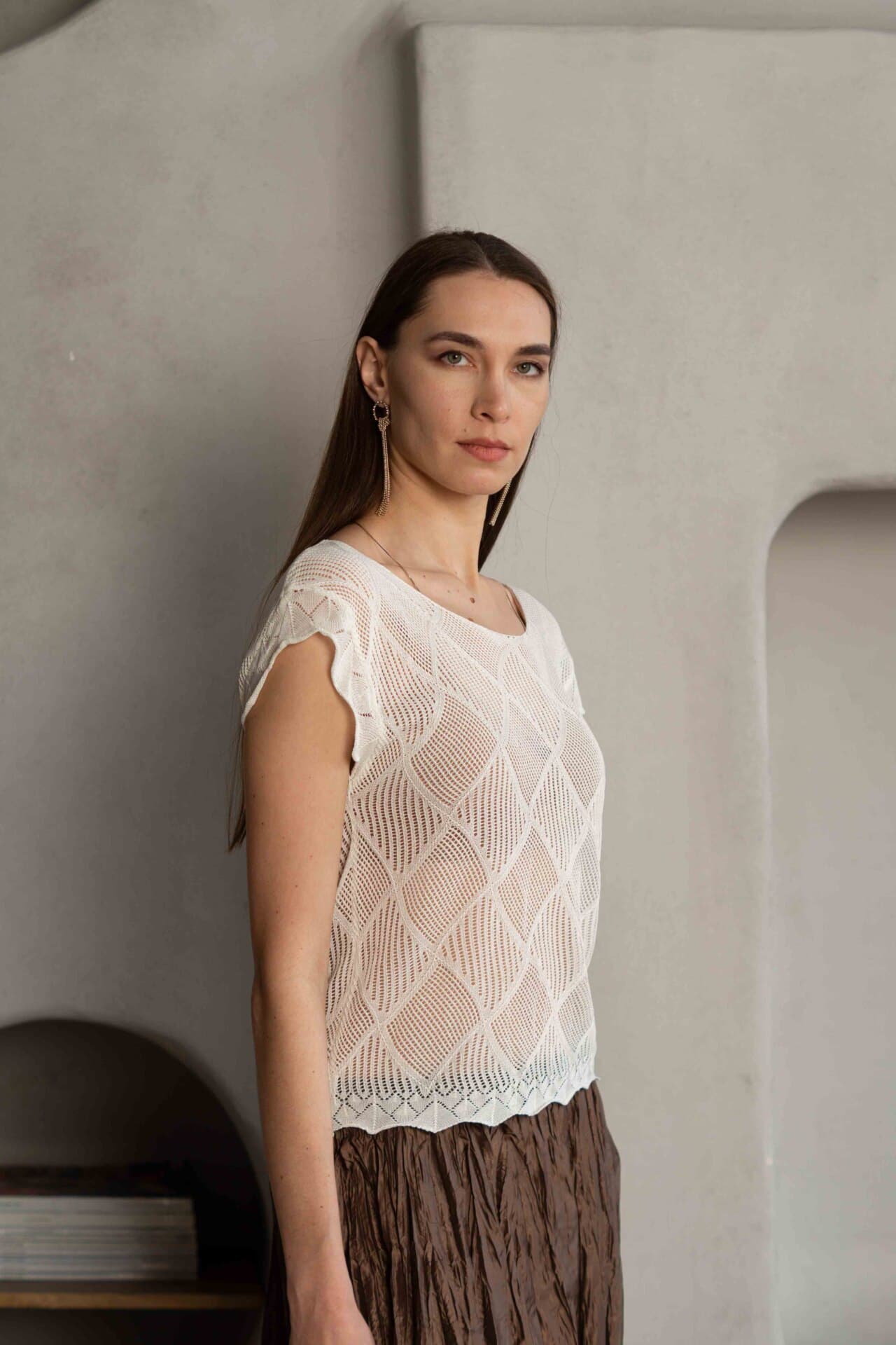 топ ажурной вязки