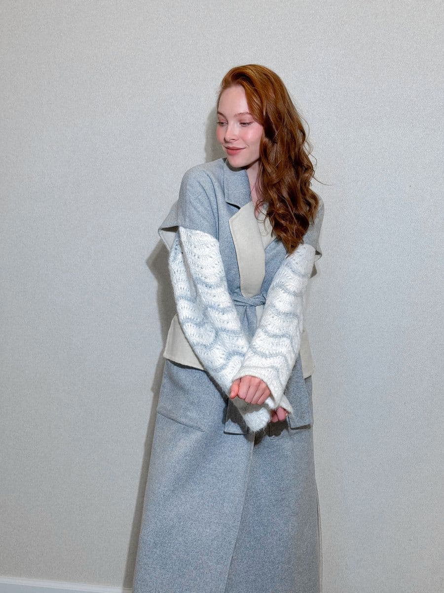 двусторонний жилет макси