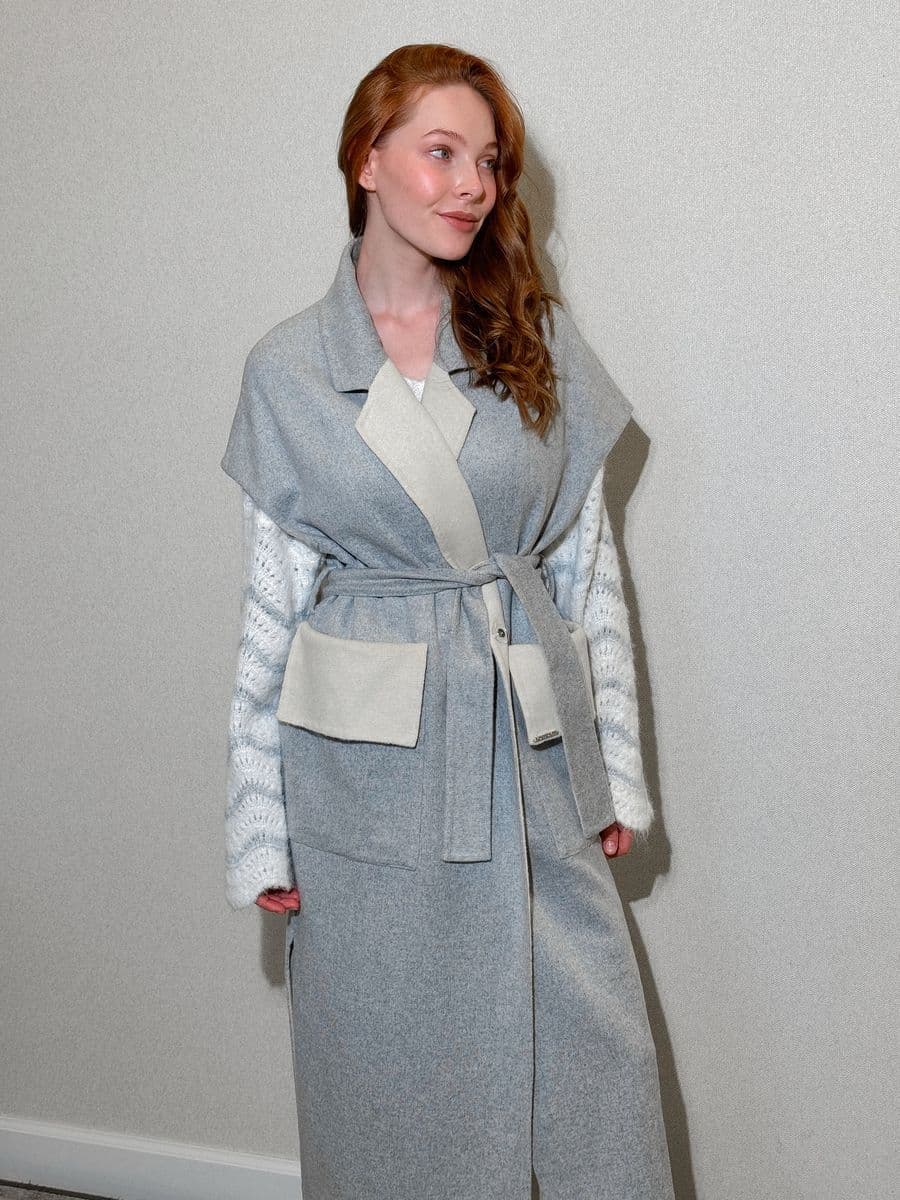 двусторонний жилет макси