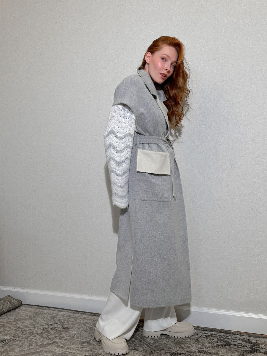 двусторонний жилет макси