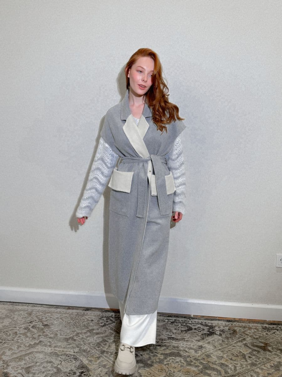 двусторонний жилет макси