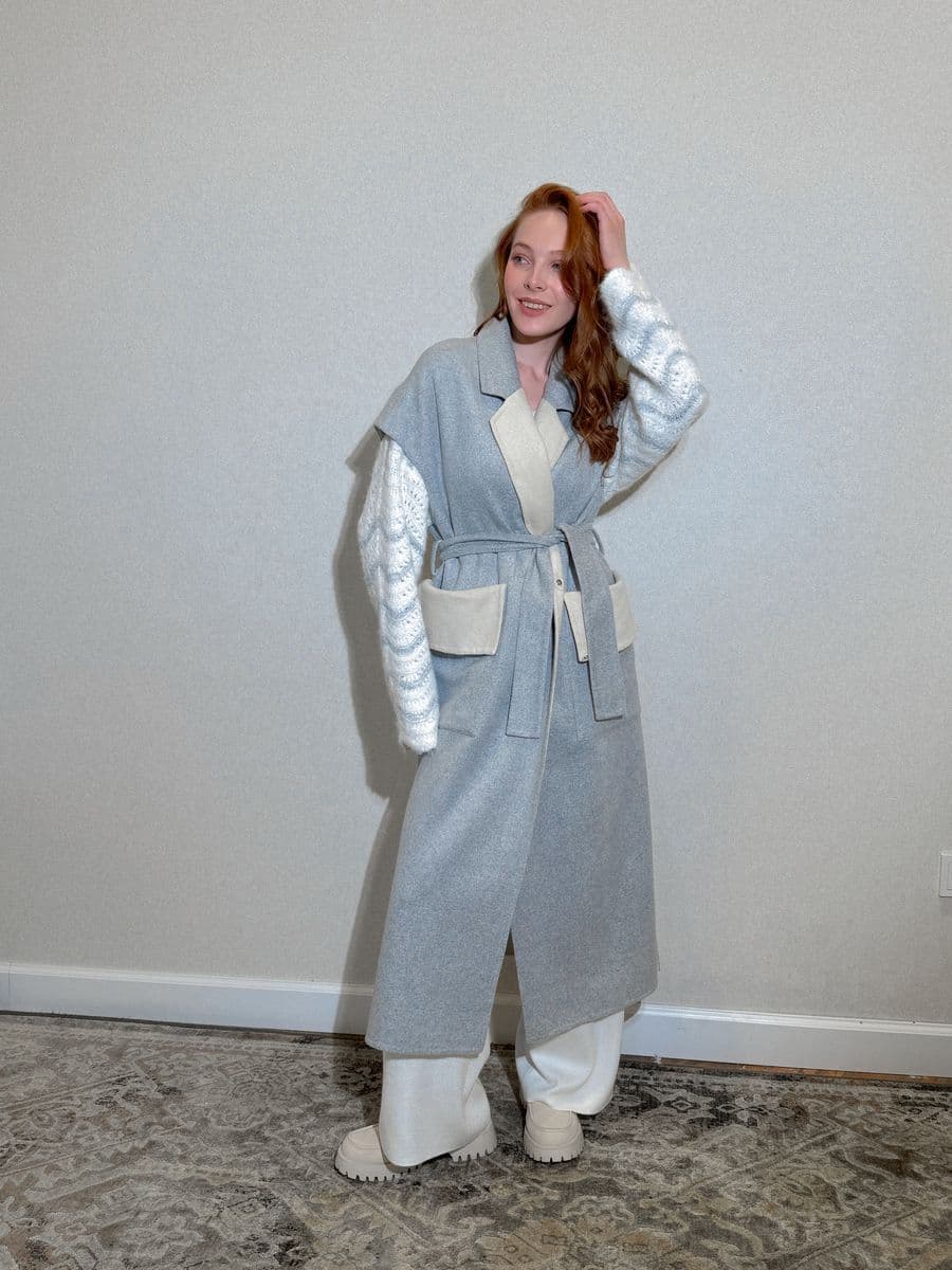 двусторонний жилет макси