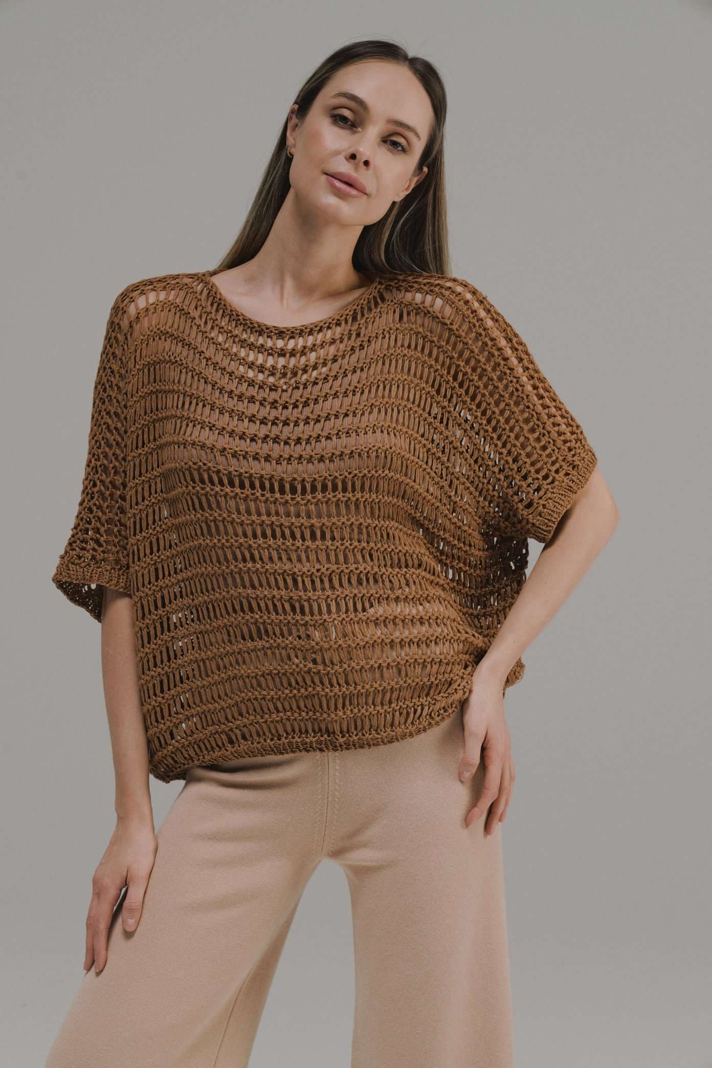 сетчатый джемпер