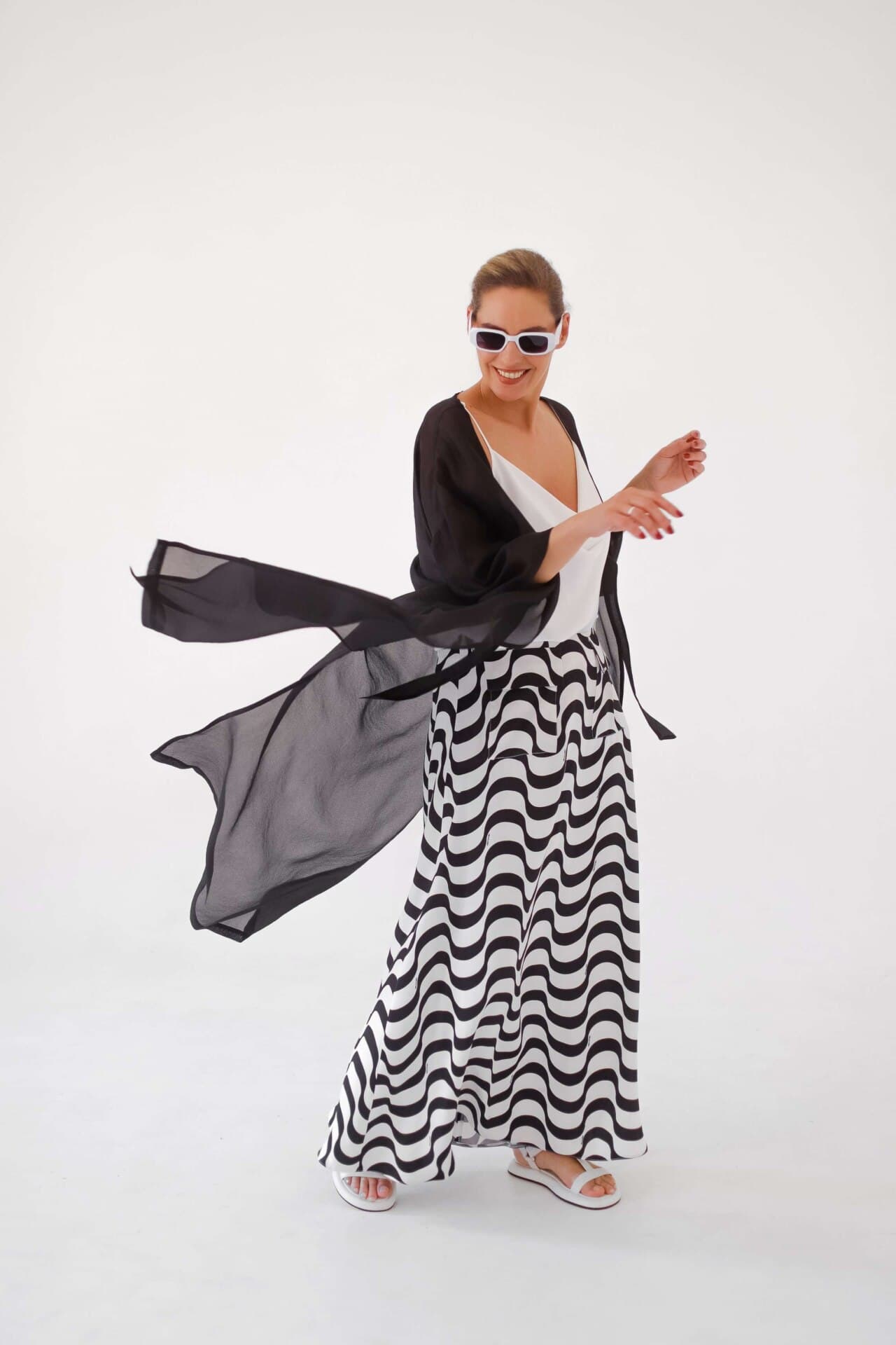 летящий шелковый кардиган