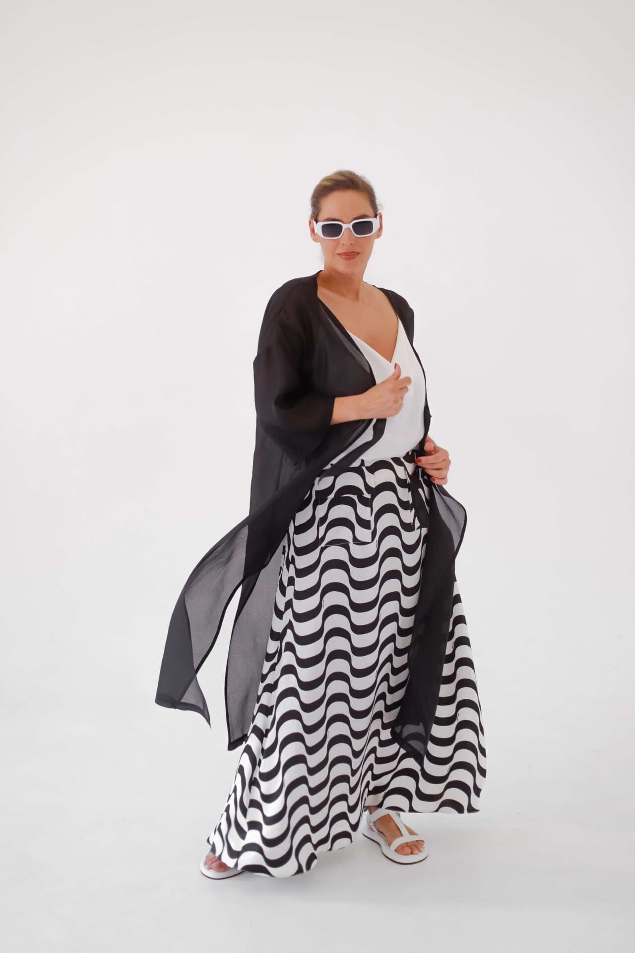 летящий шелковый кардиган