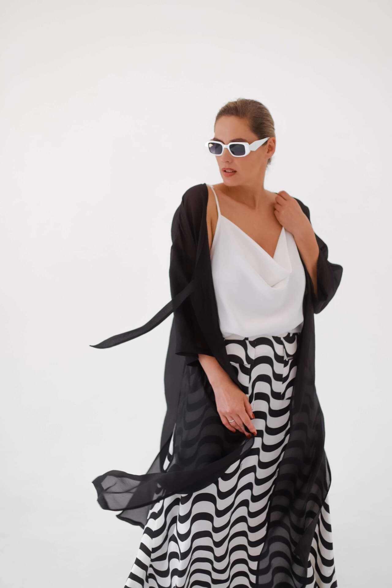 летящий шелковый кардиган