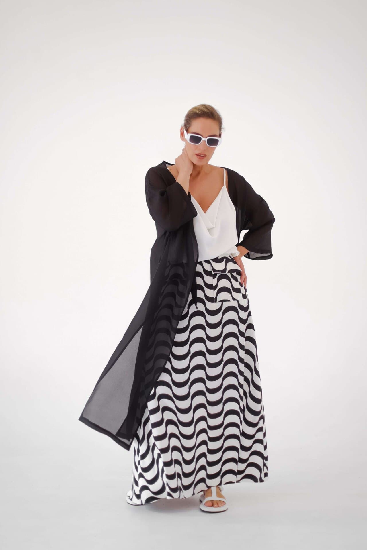 летящий шелковый кардиган