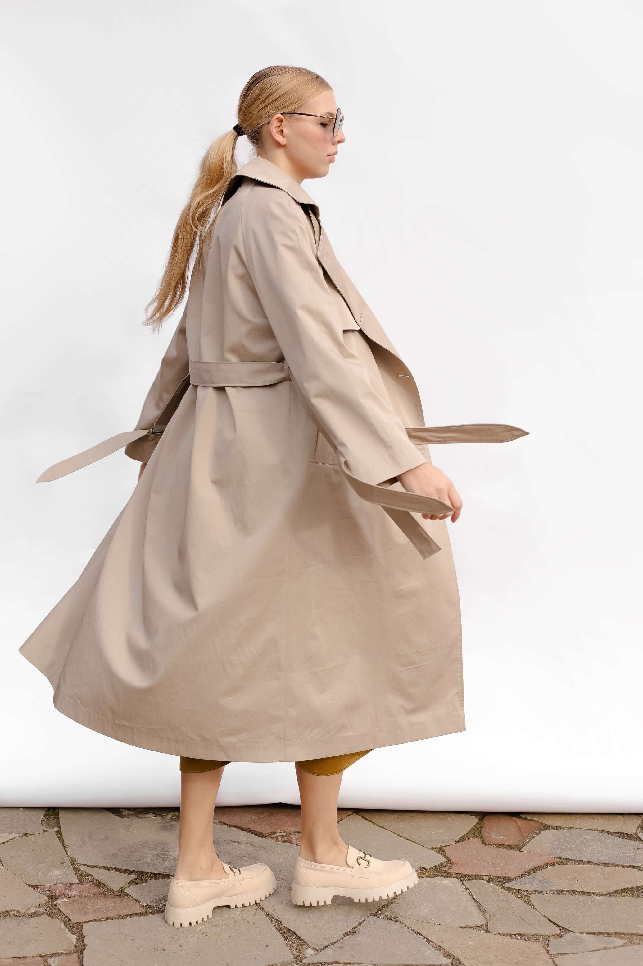 классический двубортный тренч