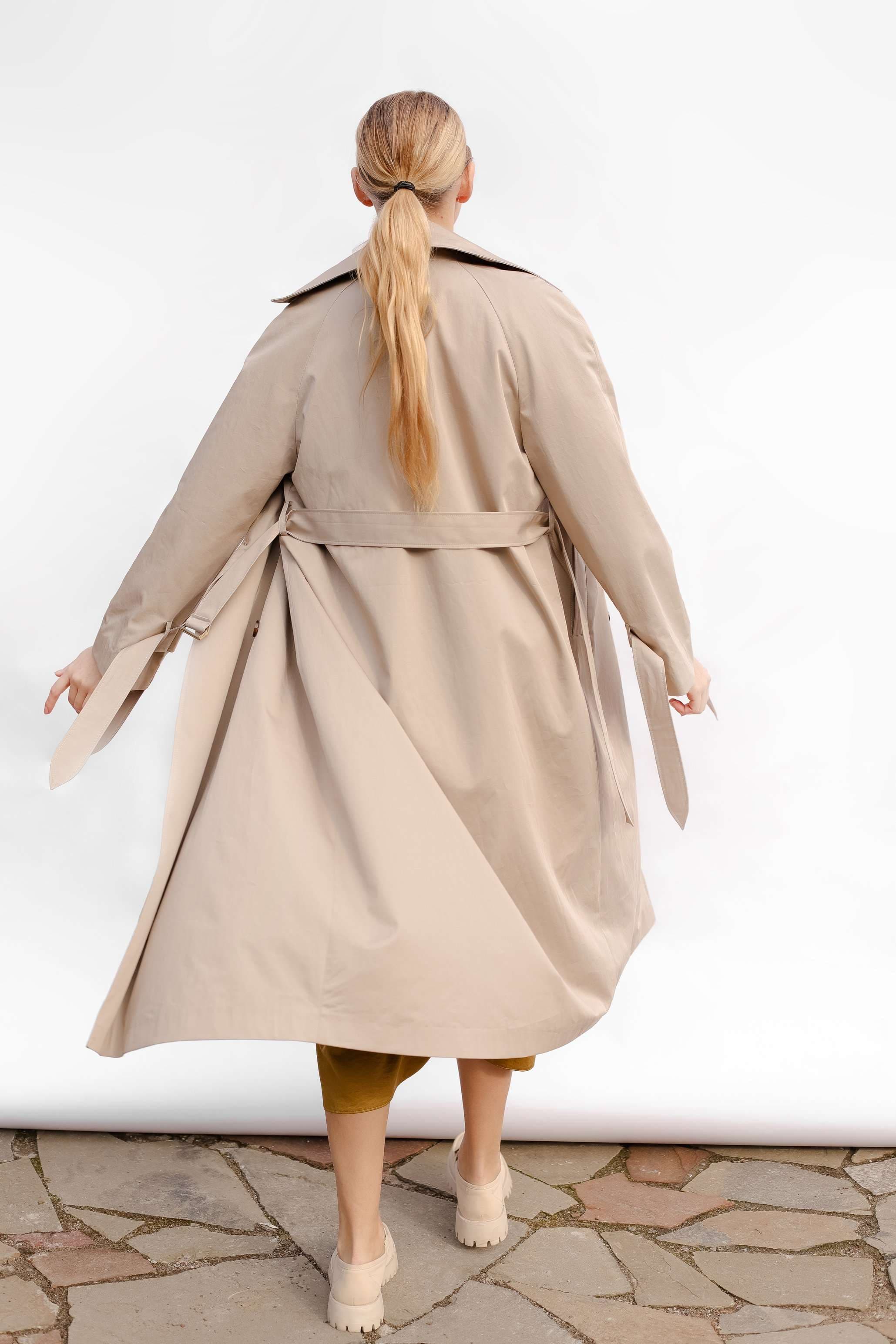 классический двубортный тренч