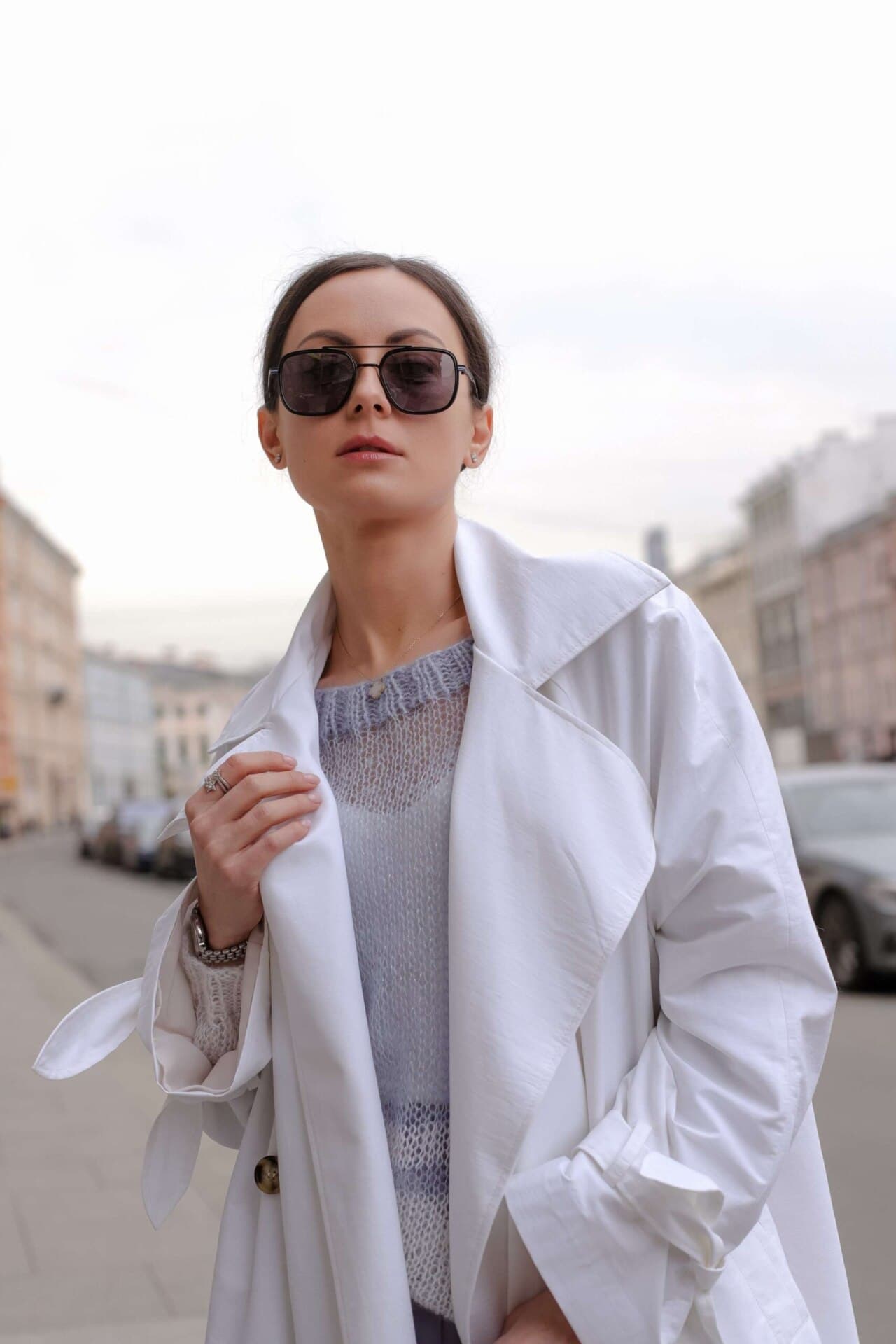 классический двубортный тренч