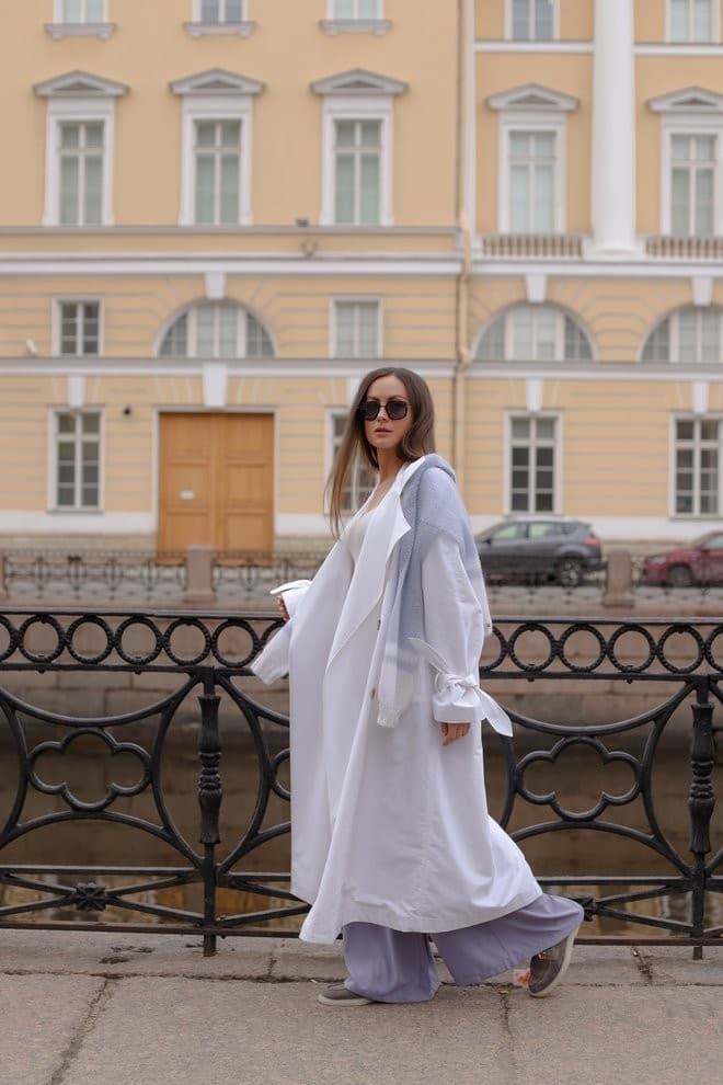 классический двубортный тренч