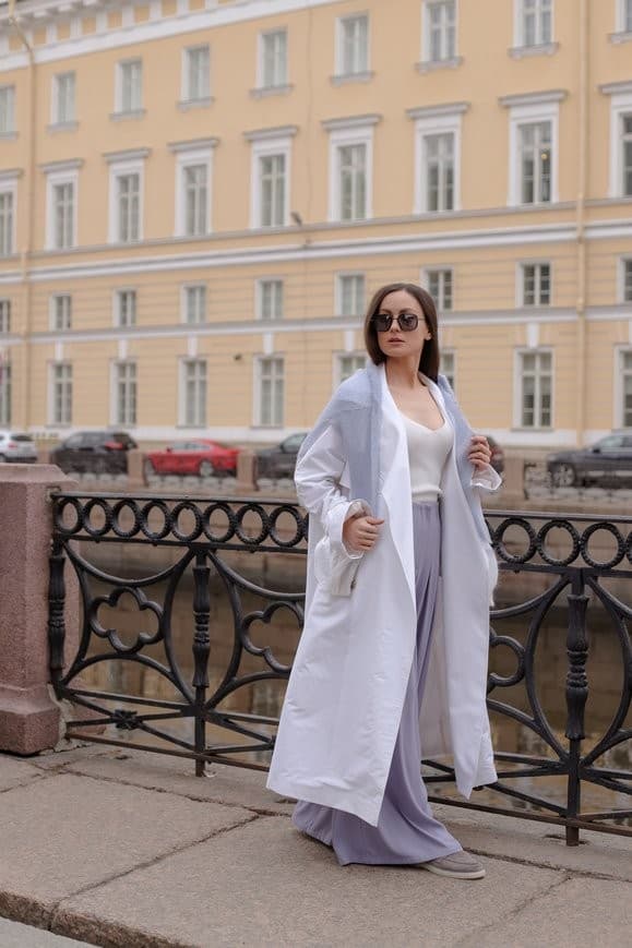 классический двубортный тренч