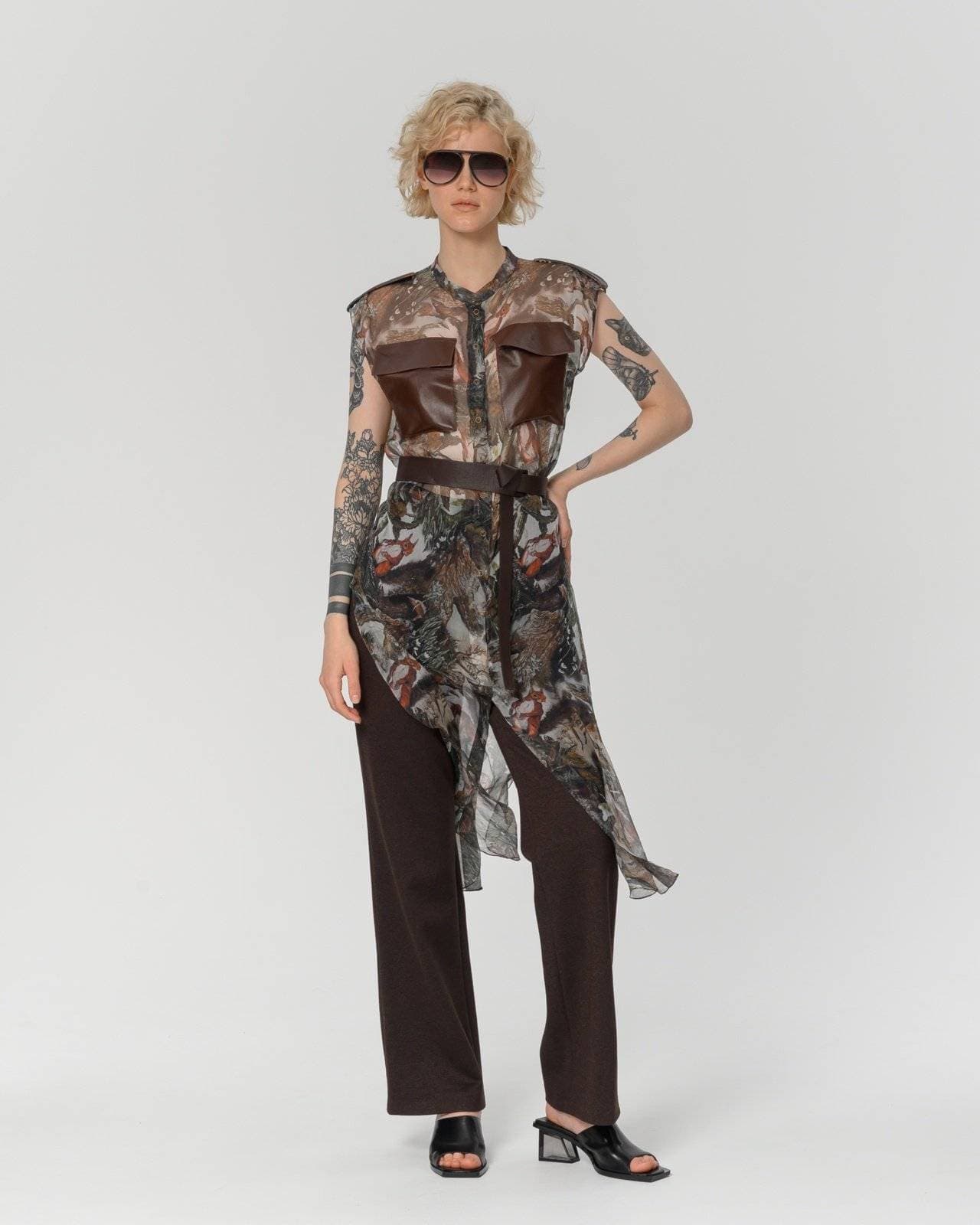 туника из натурального шелка