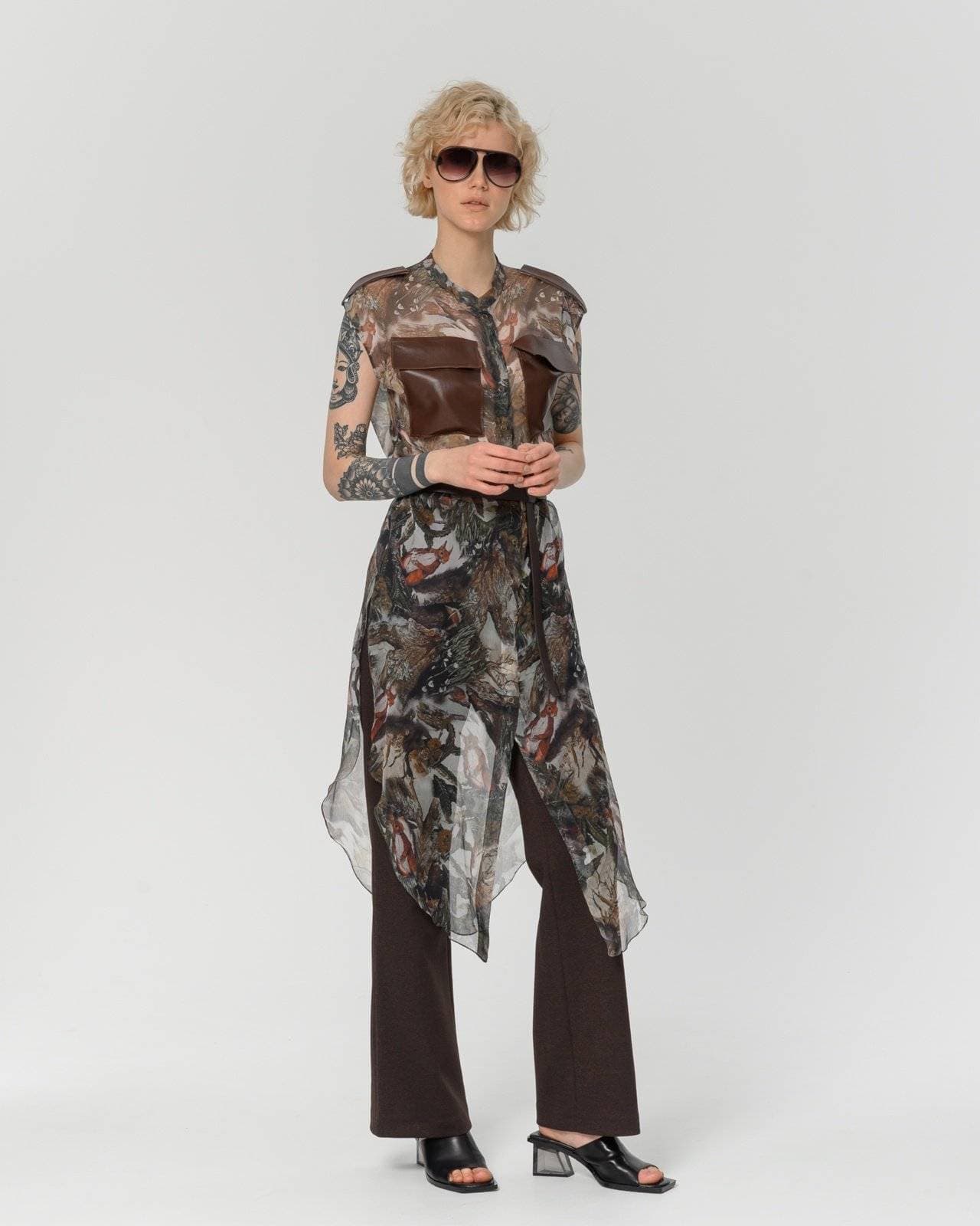 туника из натурального шелка