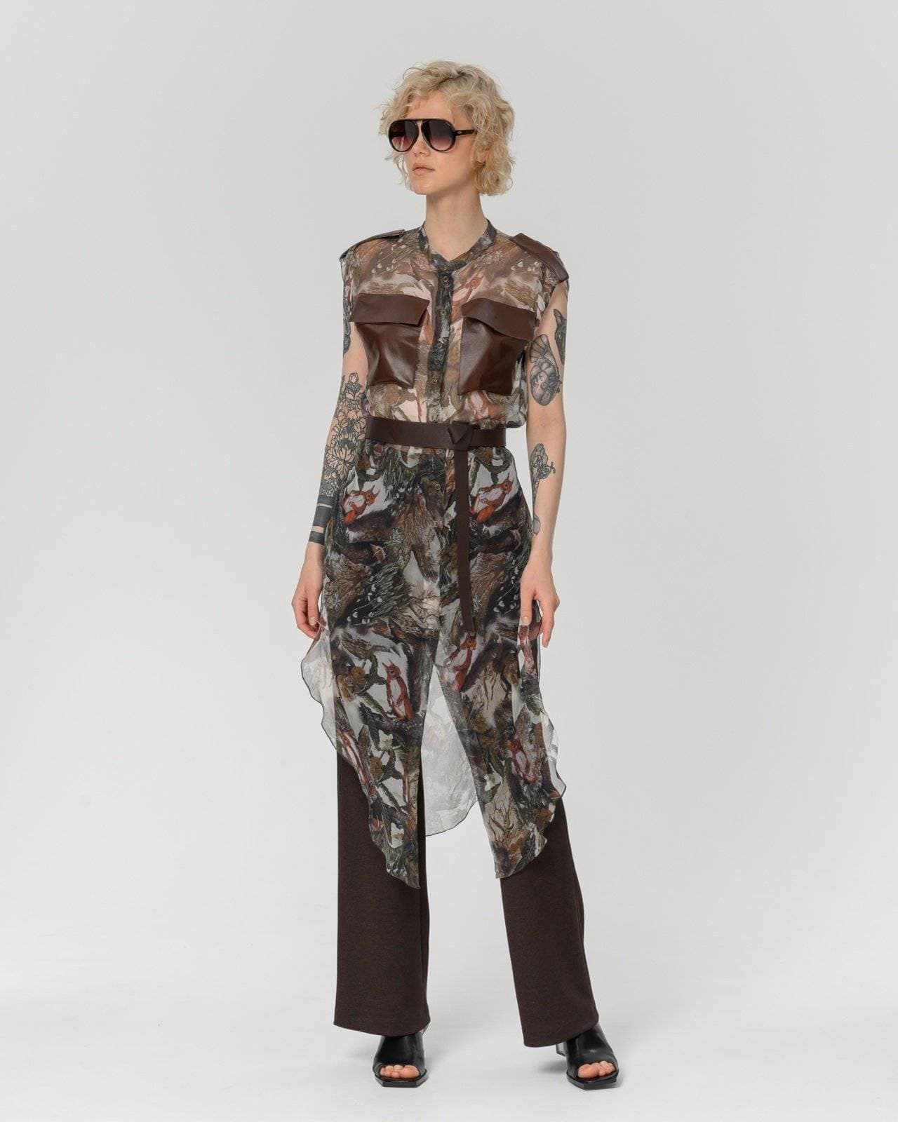 туника из натурального шелка