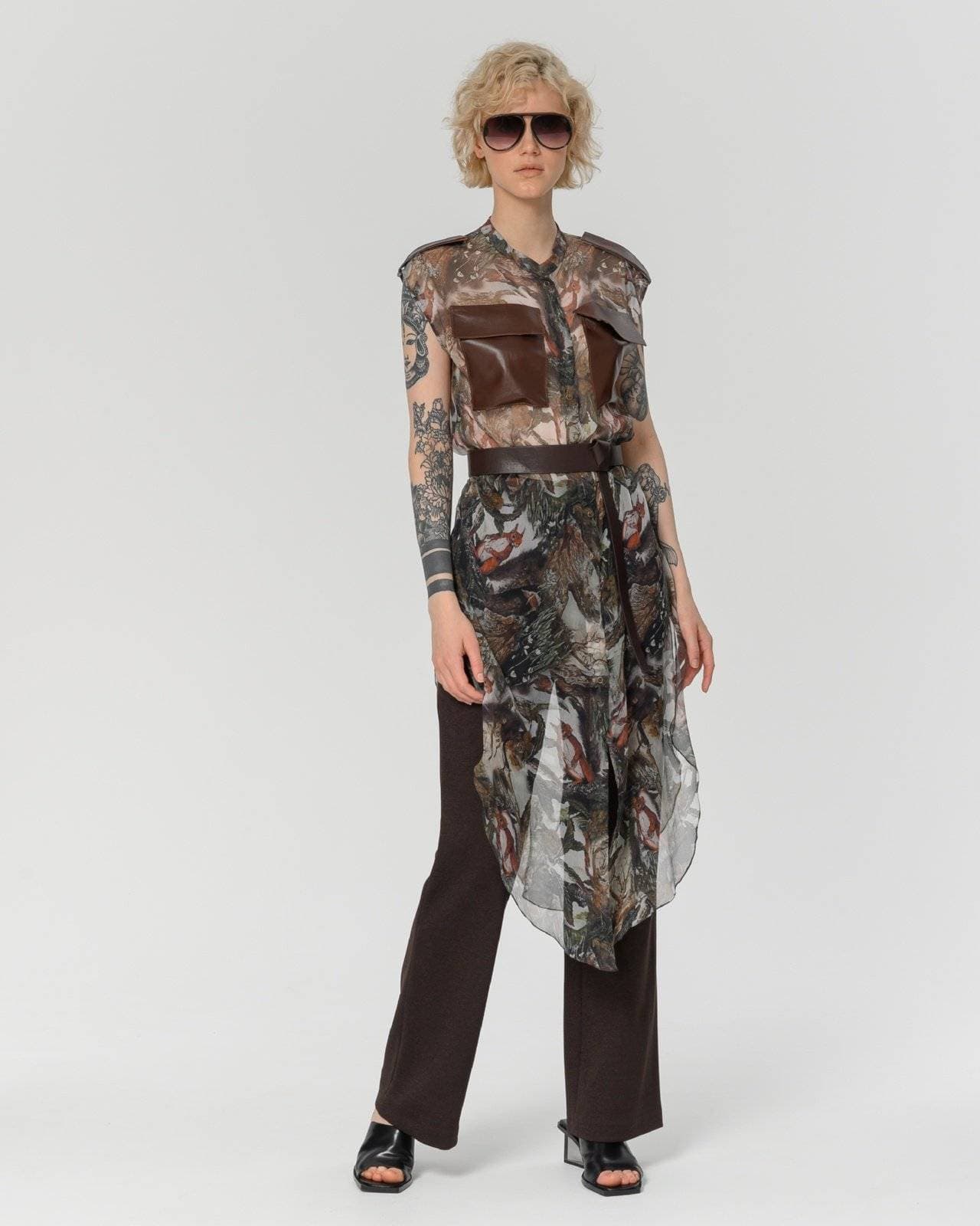 туника из натурального шелка