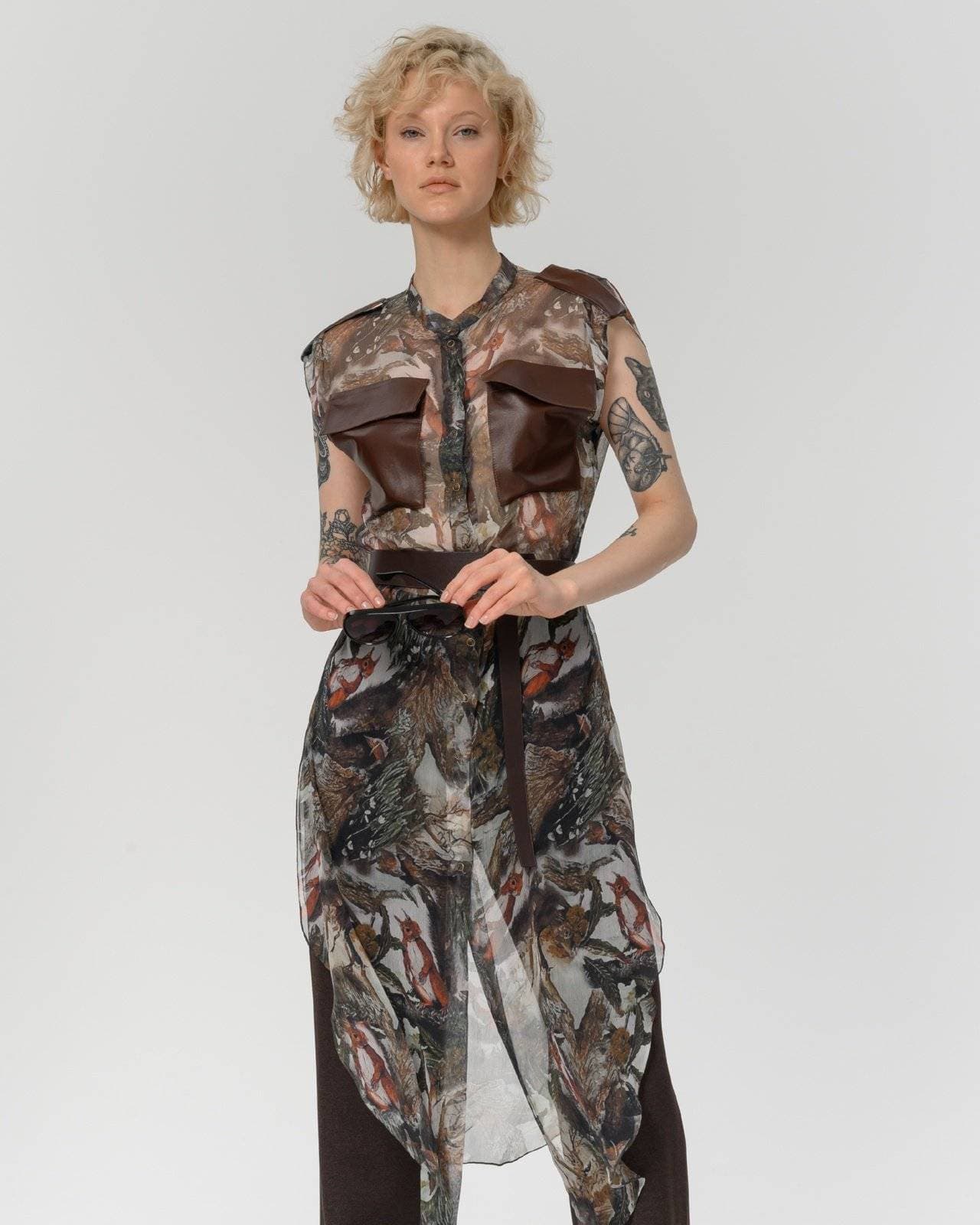 туника из натурального шелка