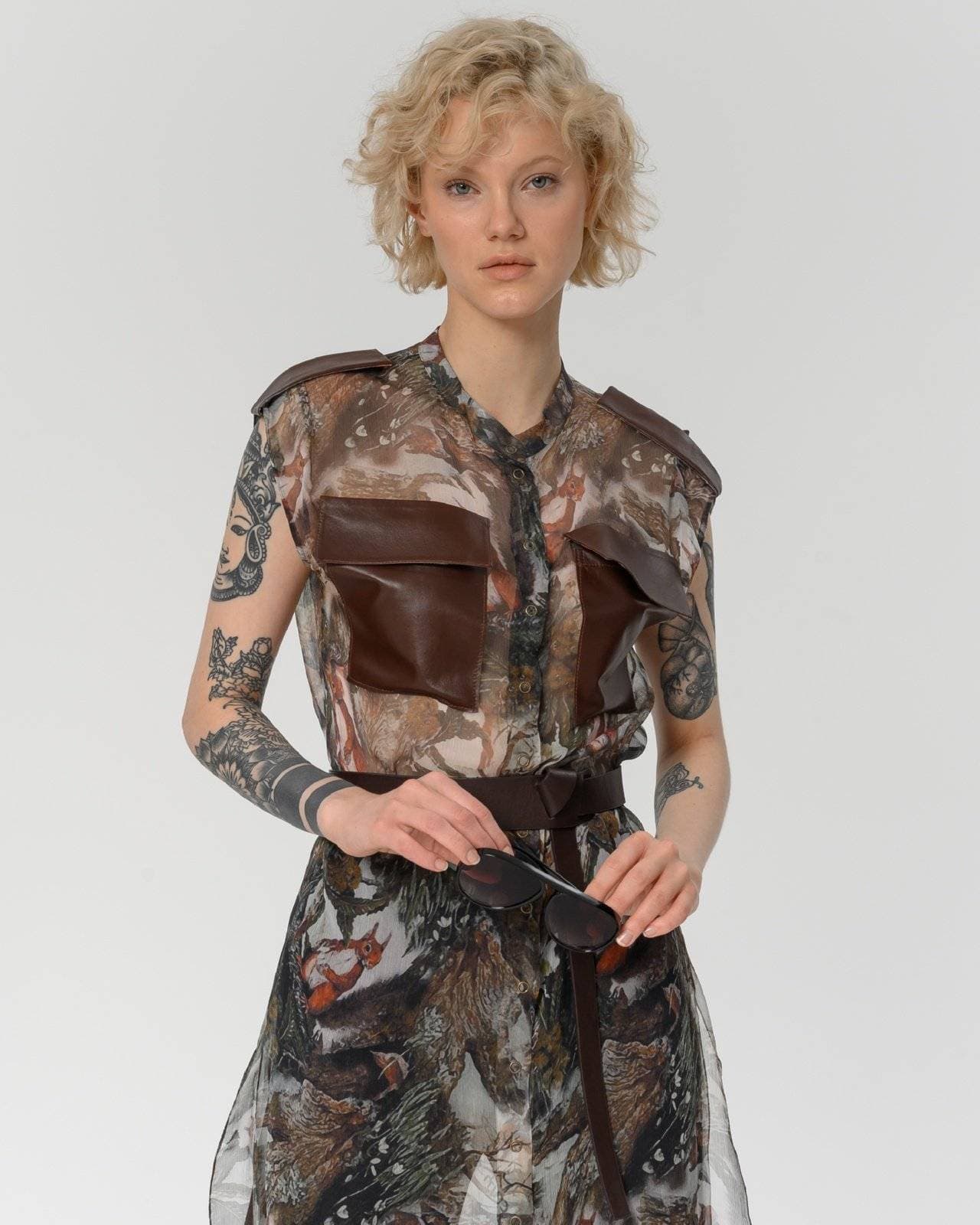 туника из натурального шелка