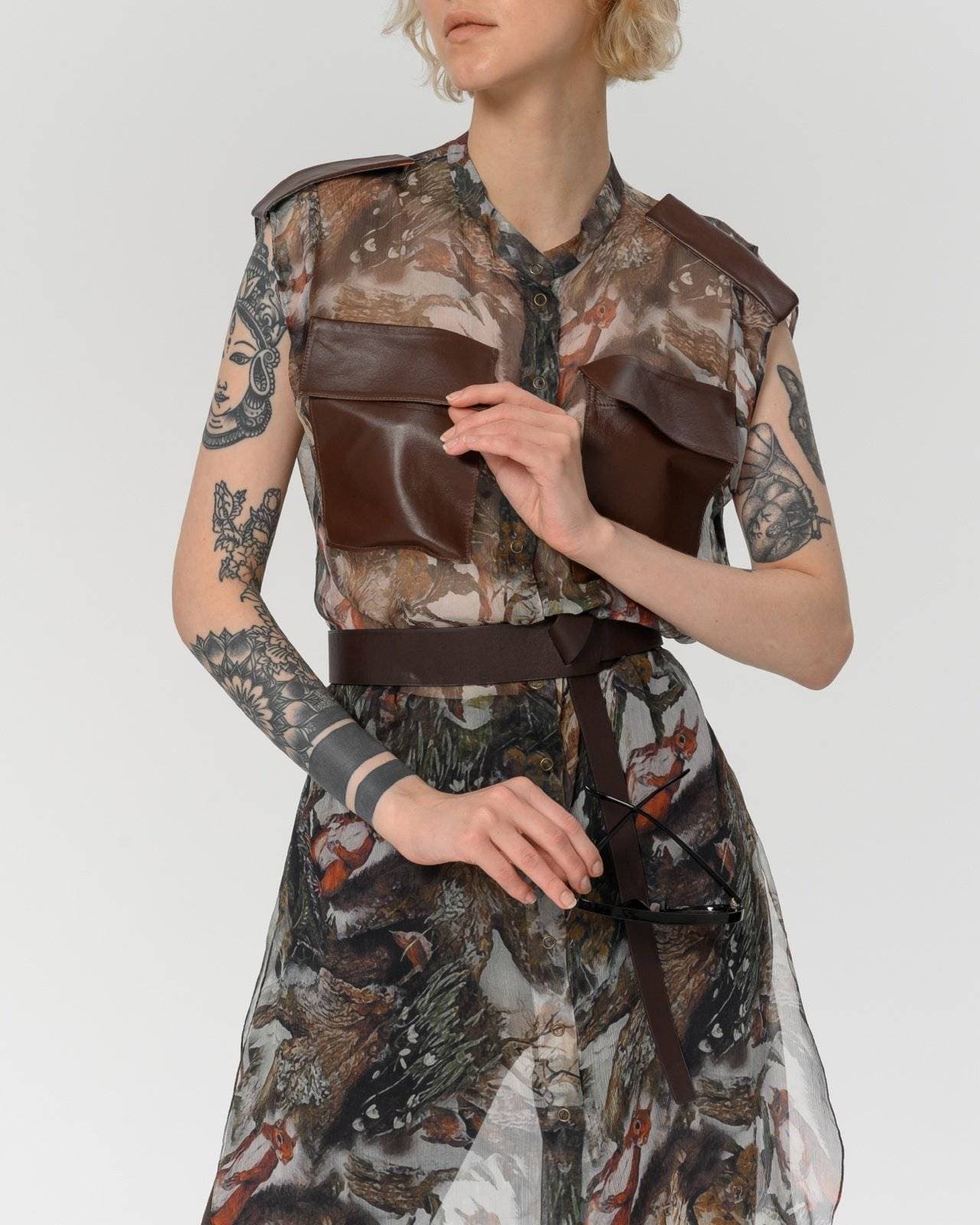 туника из натурального шелка