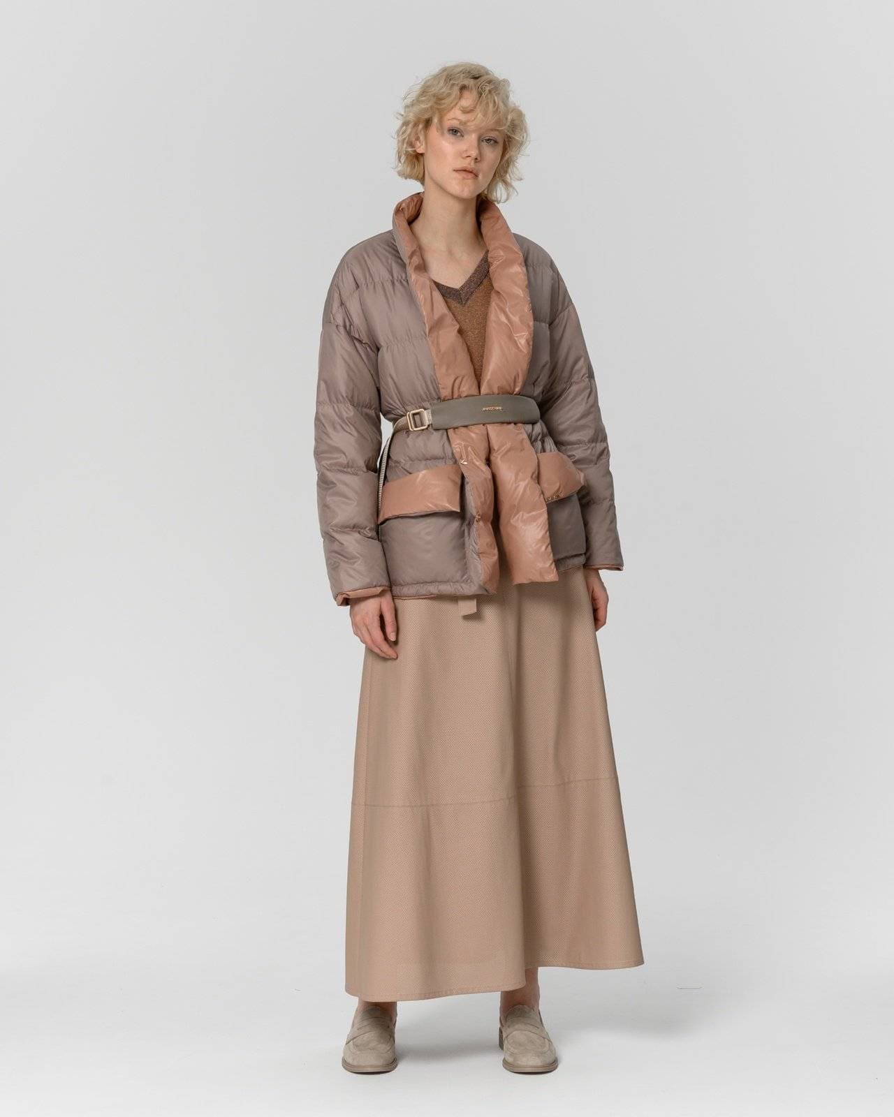 юбка из перфорированной экокожи