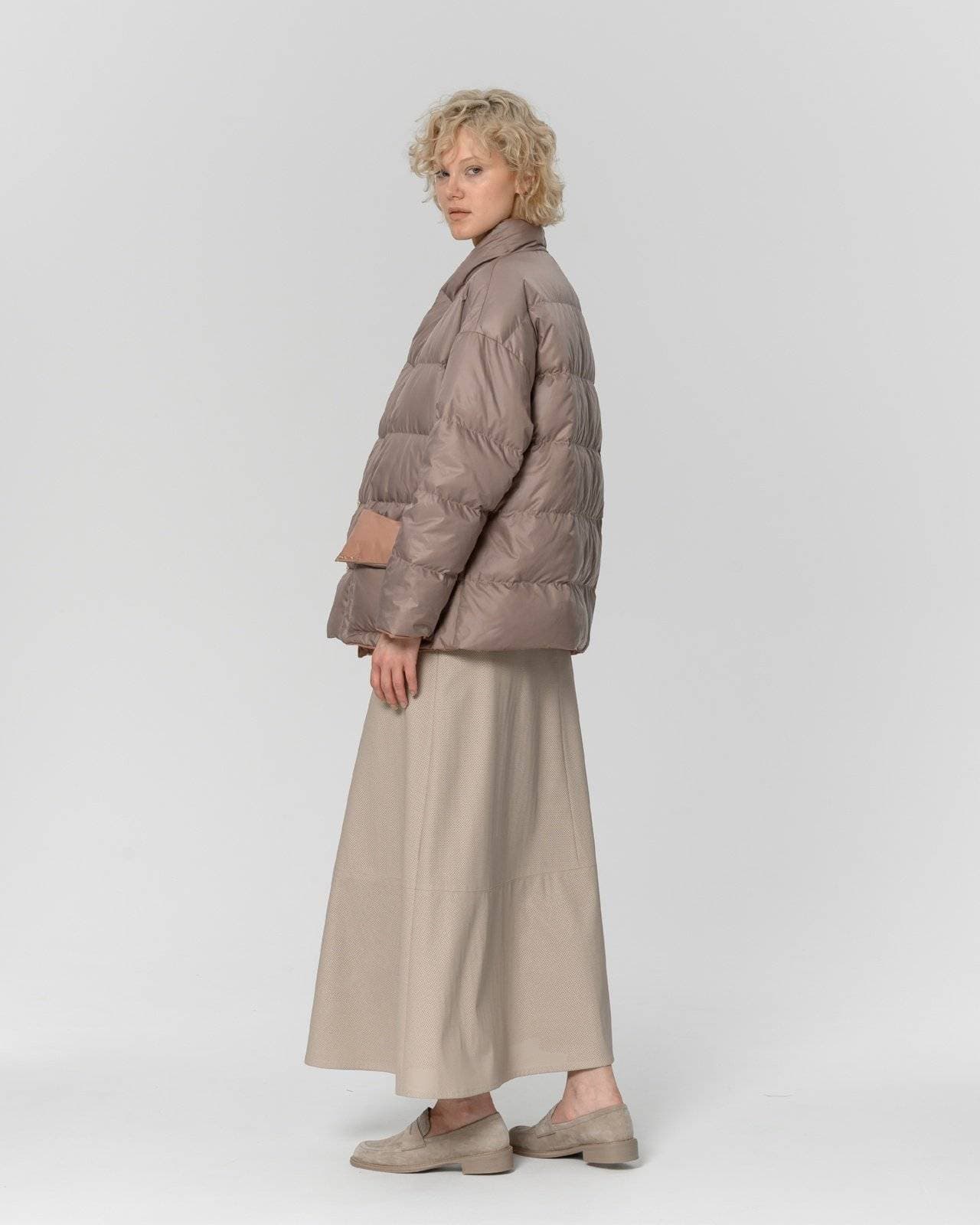 юбка из перфорированной экокожи