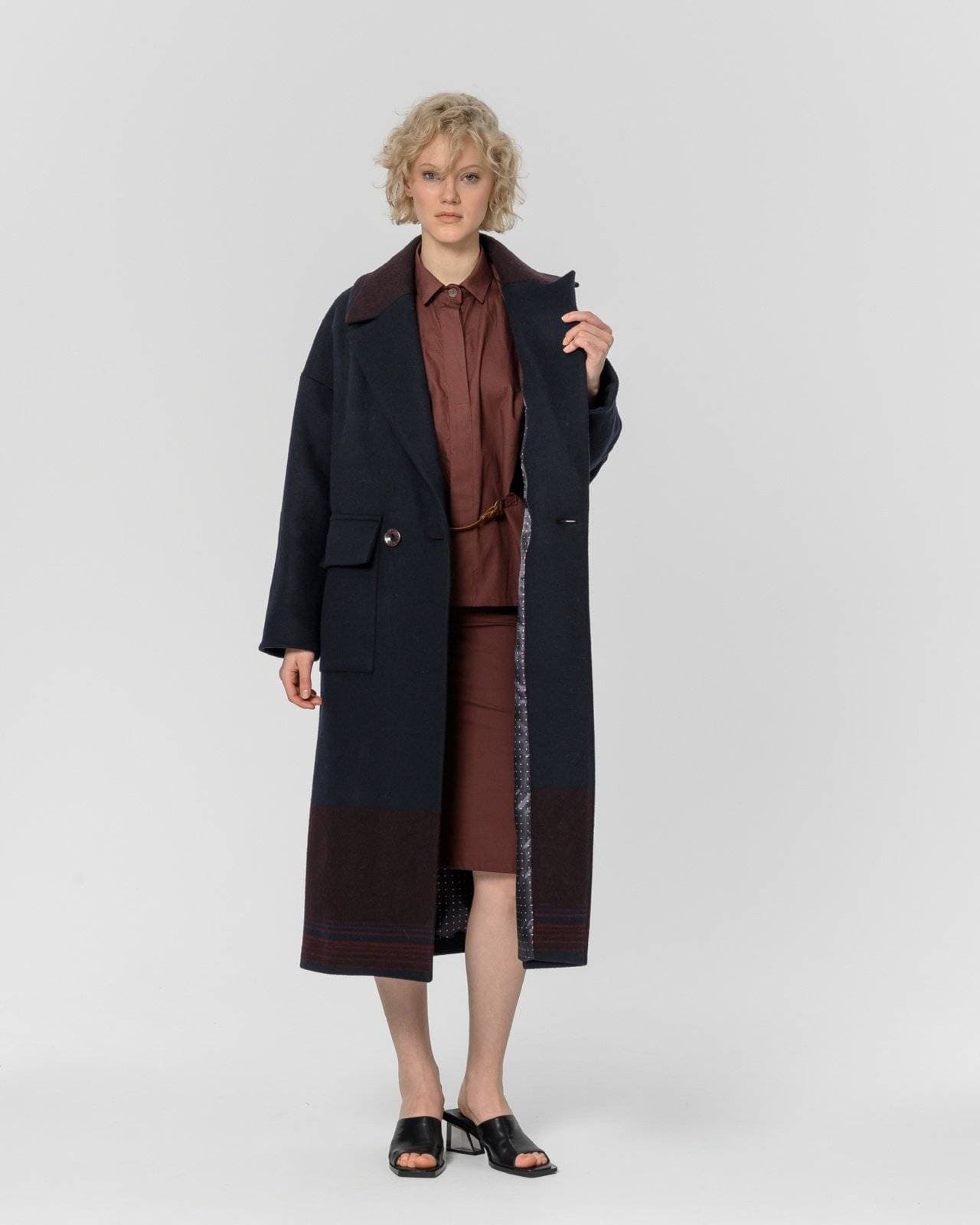 классическое пальто из натуральной шерсти