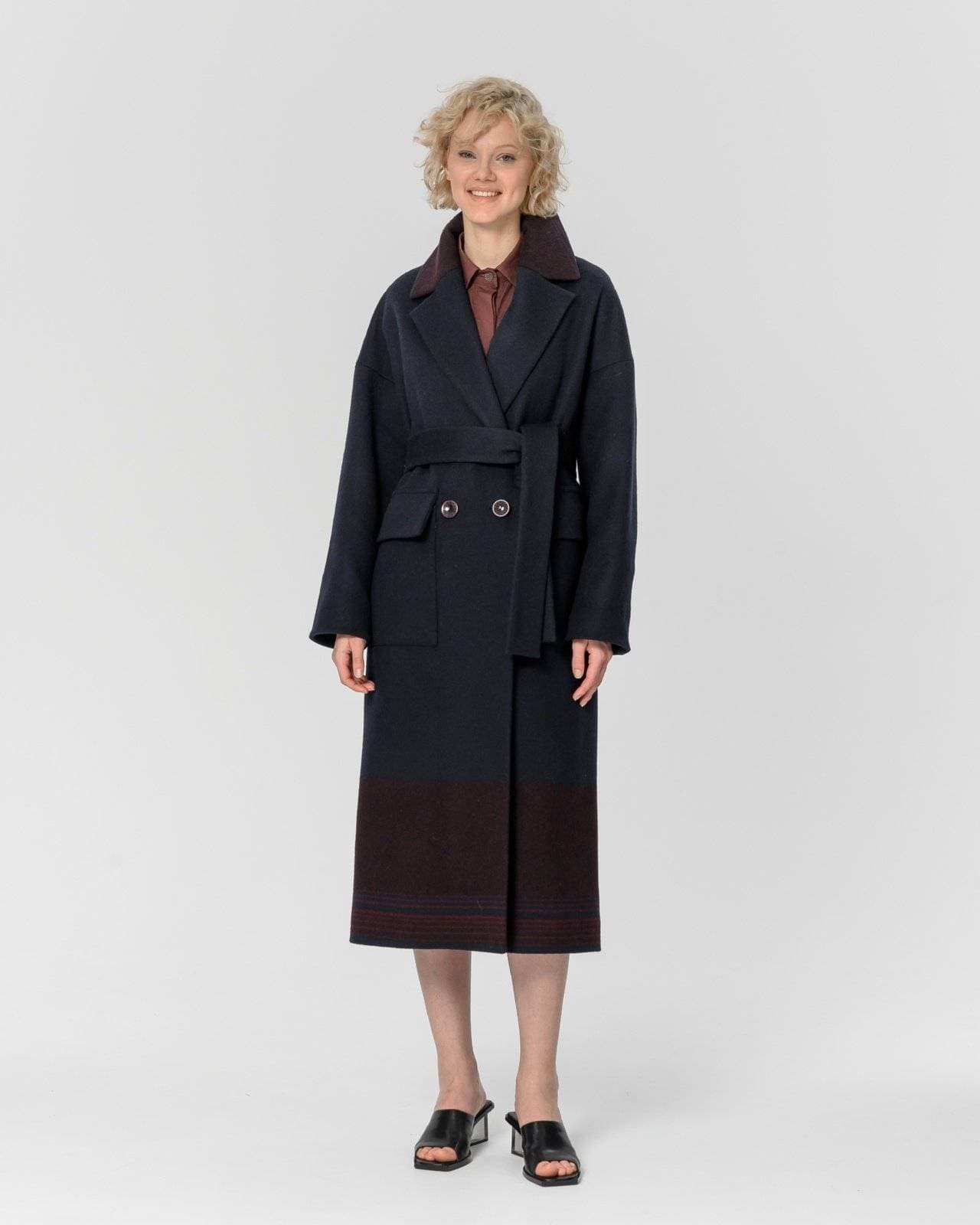 классическое пальто из натуральной шерсти