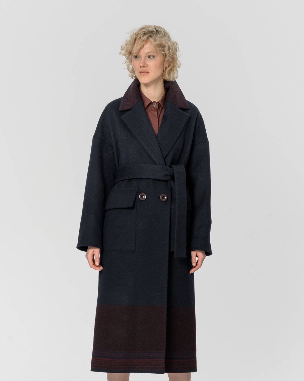 классическое пальто из натуральной шерсти
